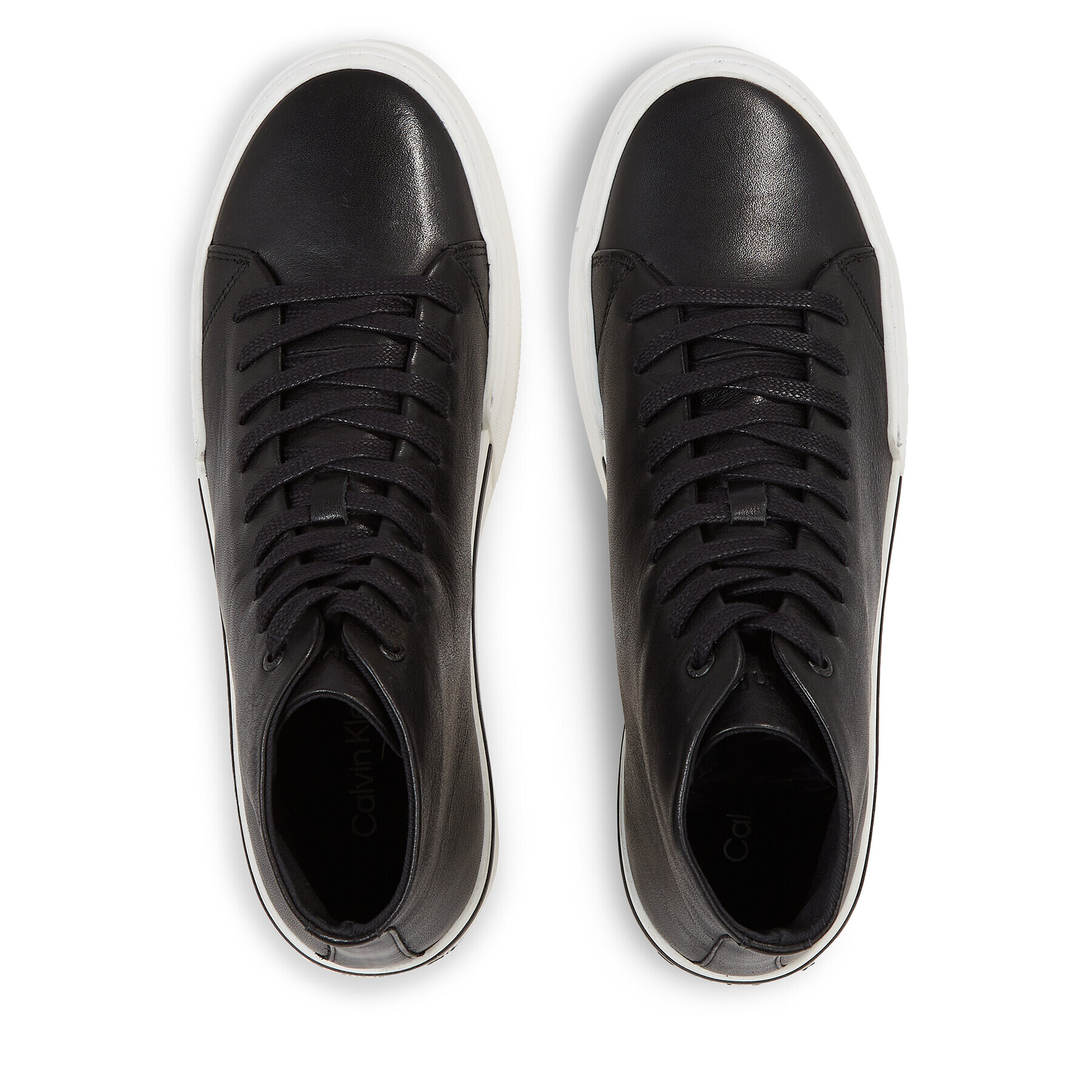 Calvin Klein Sneakers High Top Lace Up HM0HM01165 Negru - Pled.ro