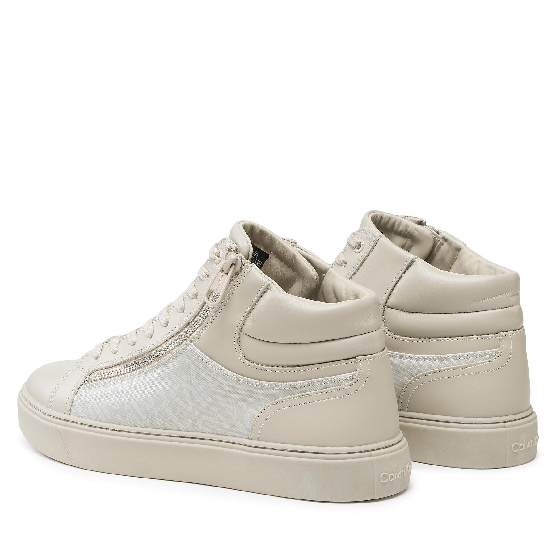 Calvin Klein Sneakers High Top Lace Up W/Zip Mono HM0HM01046 Bej - Pled.ro