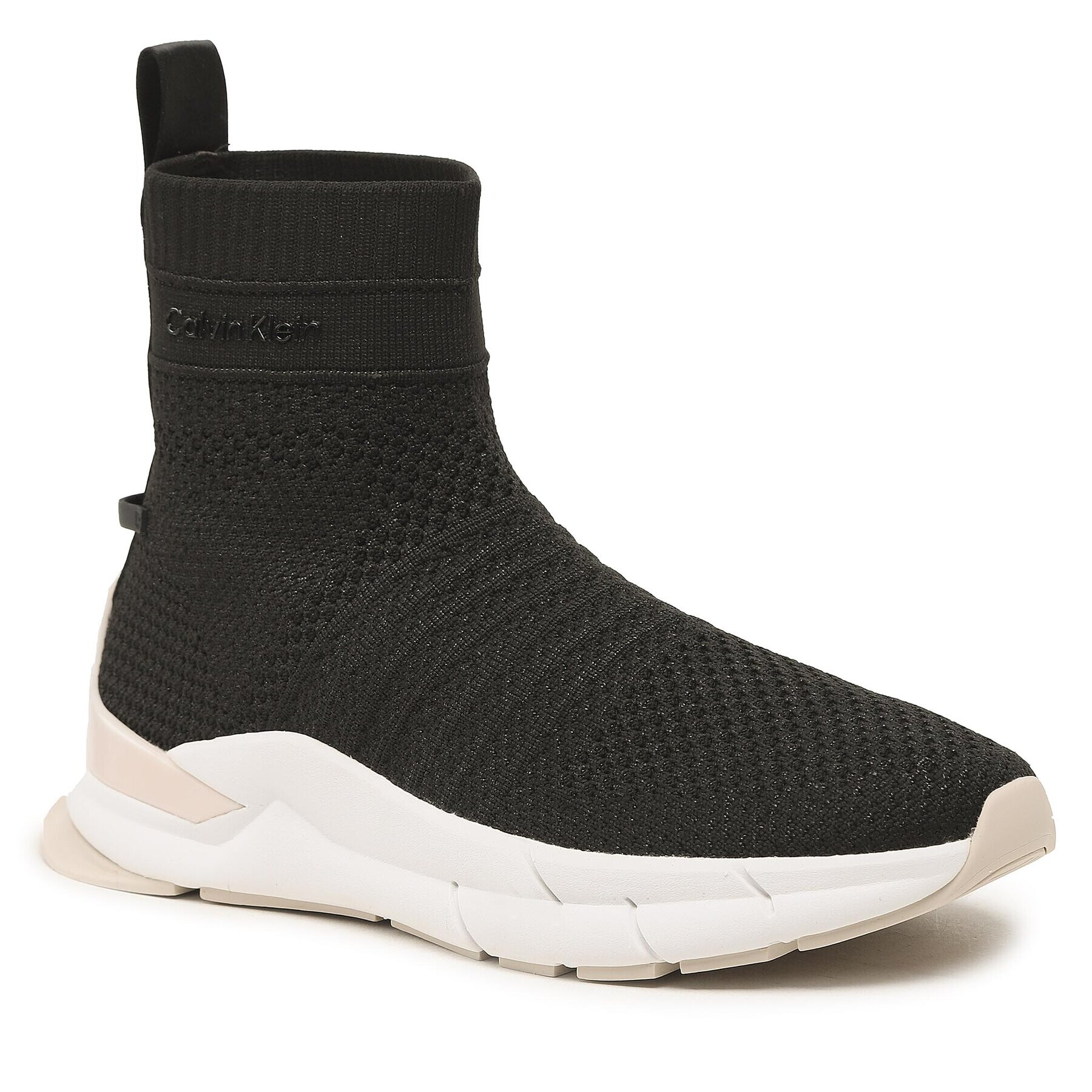 Calvin Klein Sneakers Knit Sock Boot HW0HW01539 Negru - Pled.ro