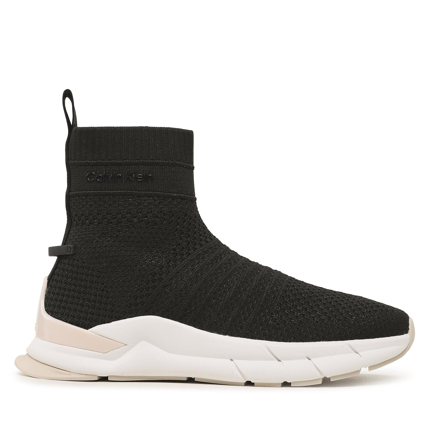 Calvin Klein Sneakers Knit Sock Boot HW0HW01539 Negru - Pled.ro