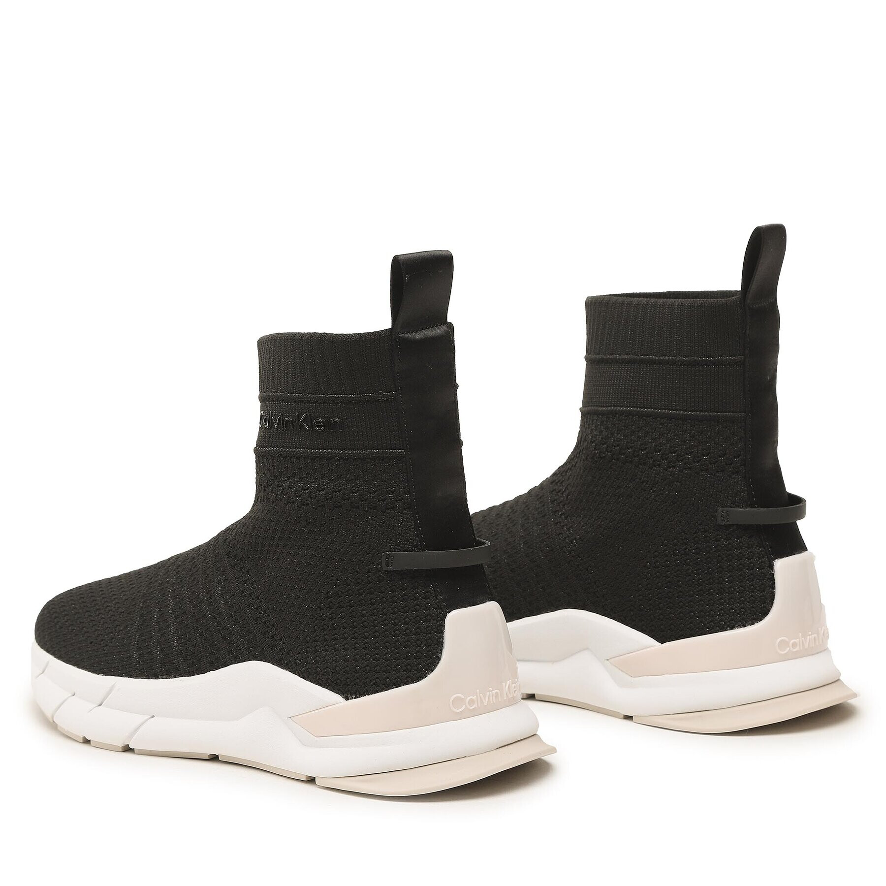 Calvin Klein Sneakers Knit Sock Boot HW0HW01539 Negru - Pled.ro