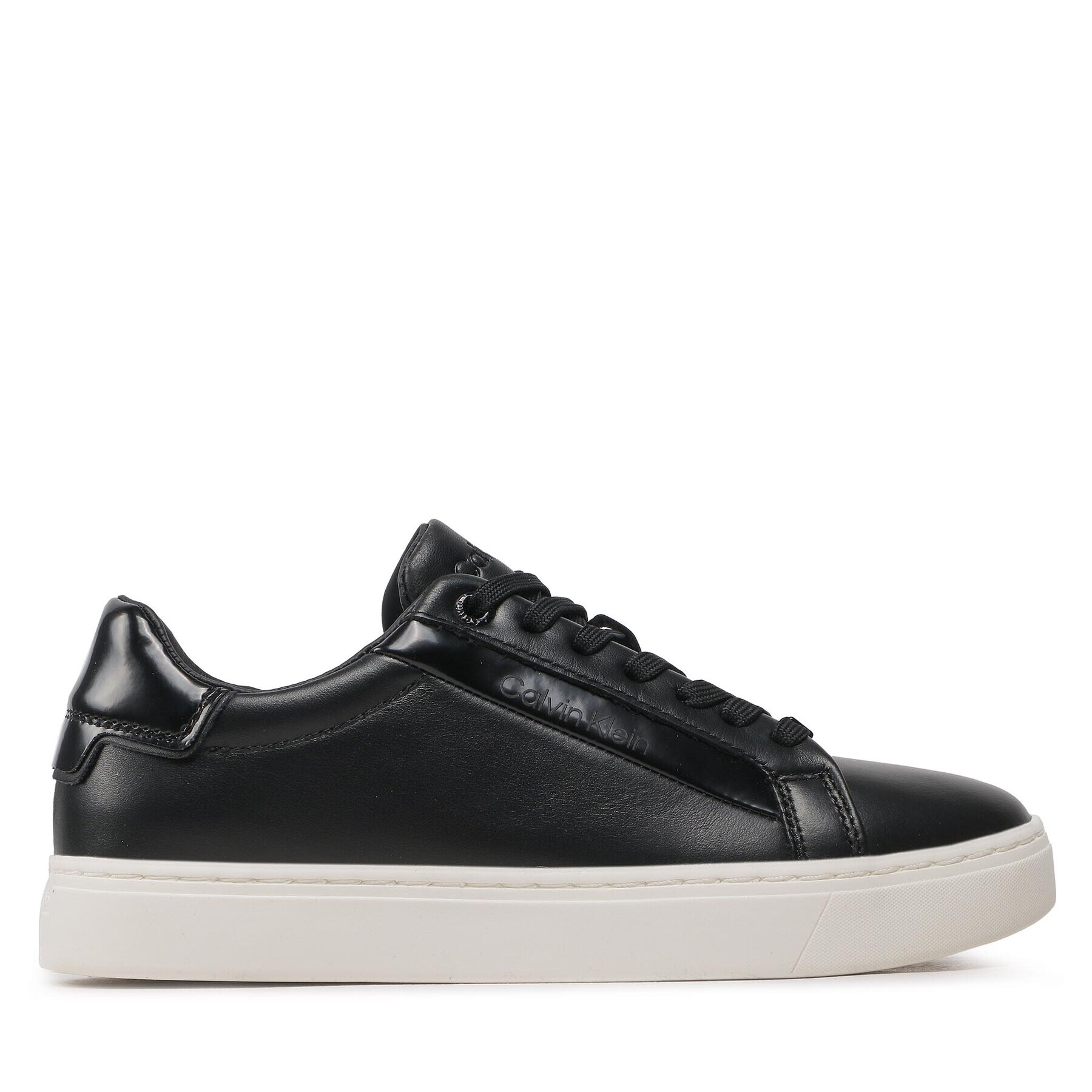 Calvin Klein Sneakers Logo Cupsole Lace Up HW0HW01353 Negru - Pled.ro