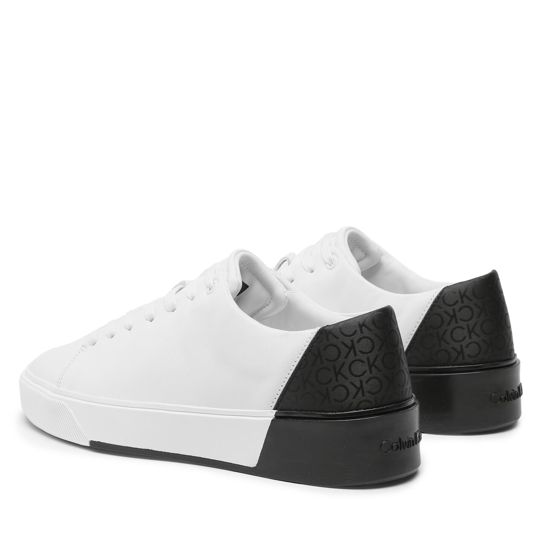 Calvin Klein Sneakers Low Lace Up Lth Mono HM0HM01236 Alb - Pled.ro