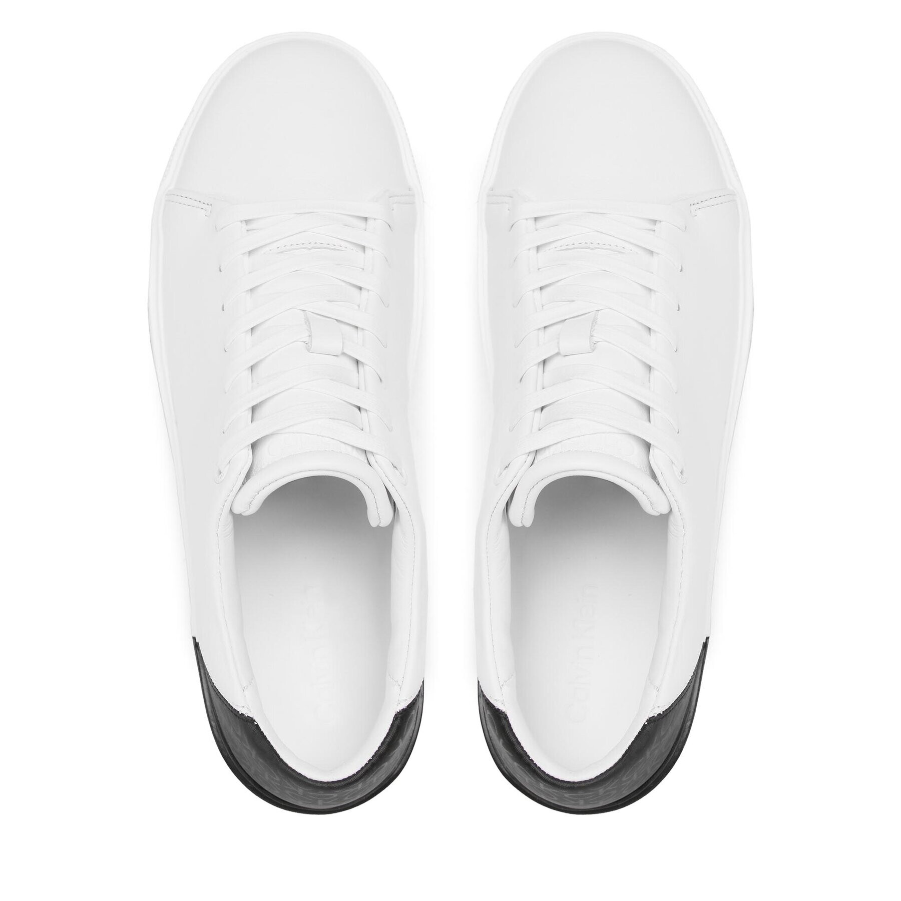 Calvin Klein Sneakers Low Lace Up Lth Mono HM0HM01236 Alb - Pled.ro