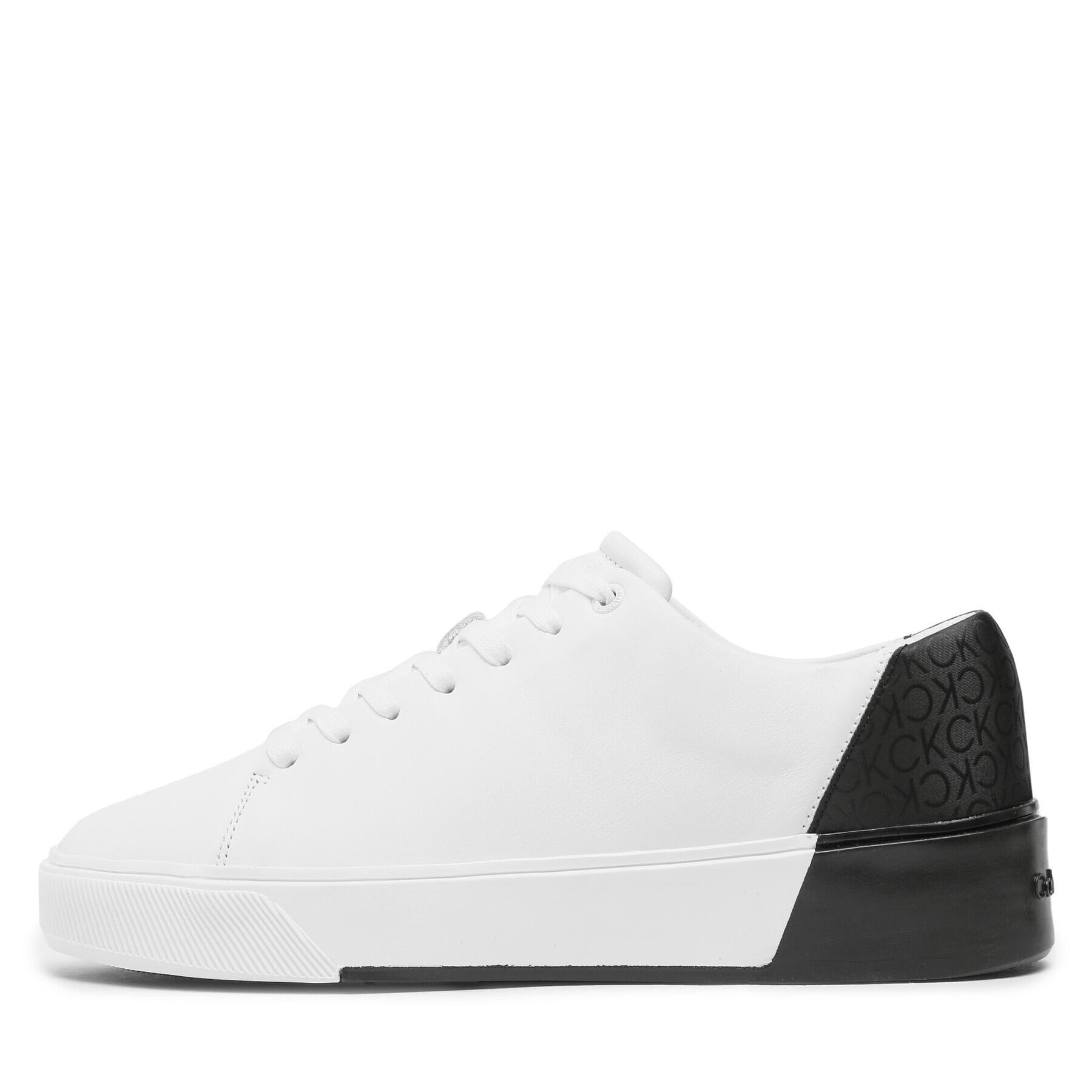 Calvin Klein Sneakers Low Lace Up Lth Mono HM0HM01236 Alb - Pled.ro