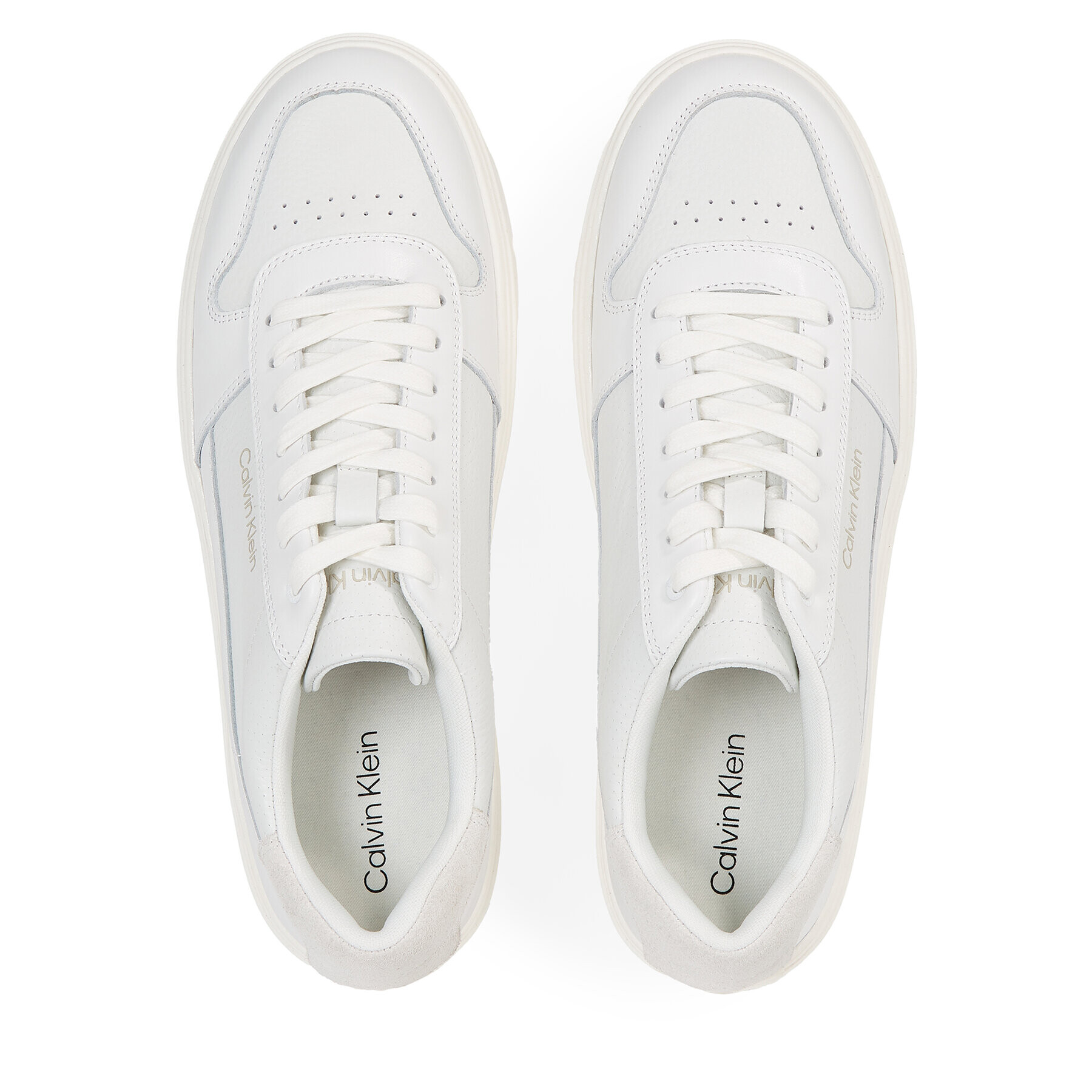 Calvin Klein Sneakers Low Top Lace Up Bskt HM0HM01254 Alb - Pled.ro