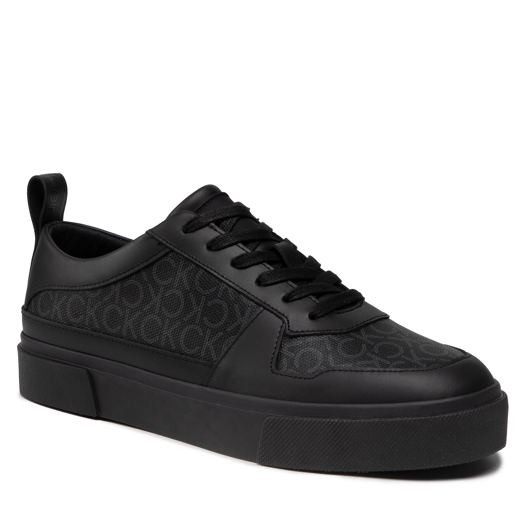 Calvin Klein Sneakers Low Top Lace Up Cv Mono HM0HM00530 Negru - Pled.ro