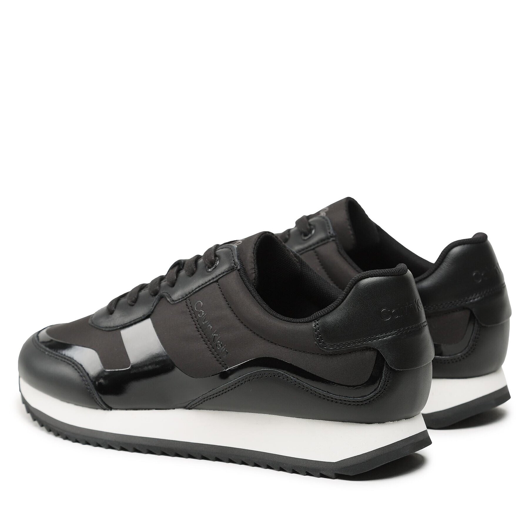 Calvin Klein Sneakers Low Top Lace Up Heat Bond HM0HM00551 Negru - Pled.ro