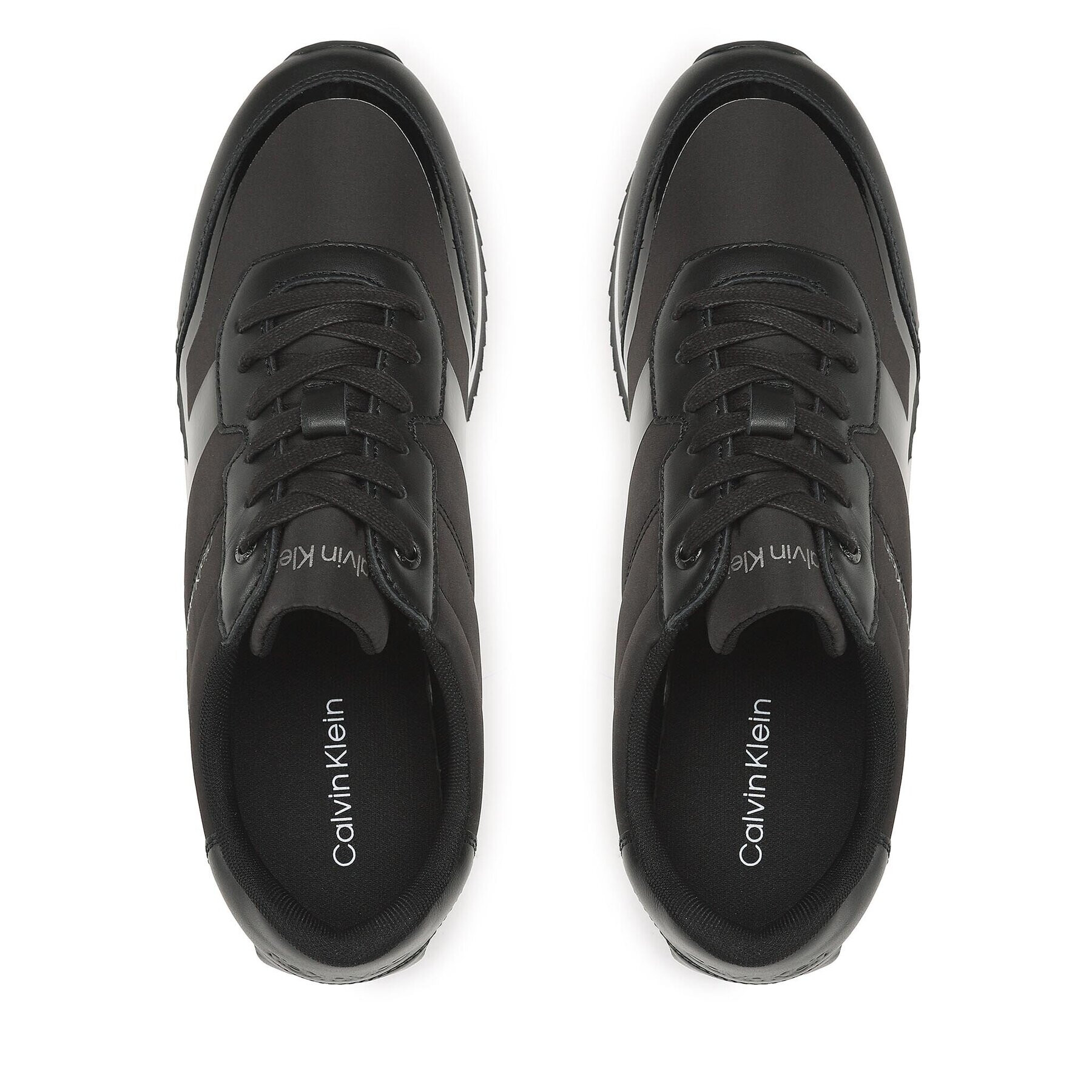 Calvin Klein Sneakers Low Top Lace Up Heat Bond HM0HM00551 Negru - Pled.ro