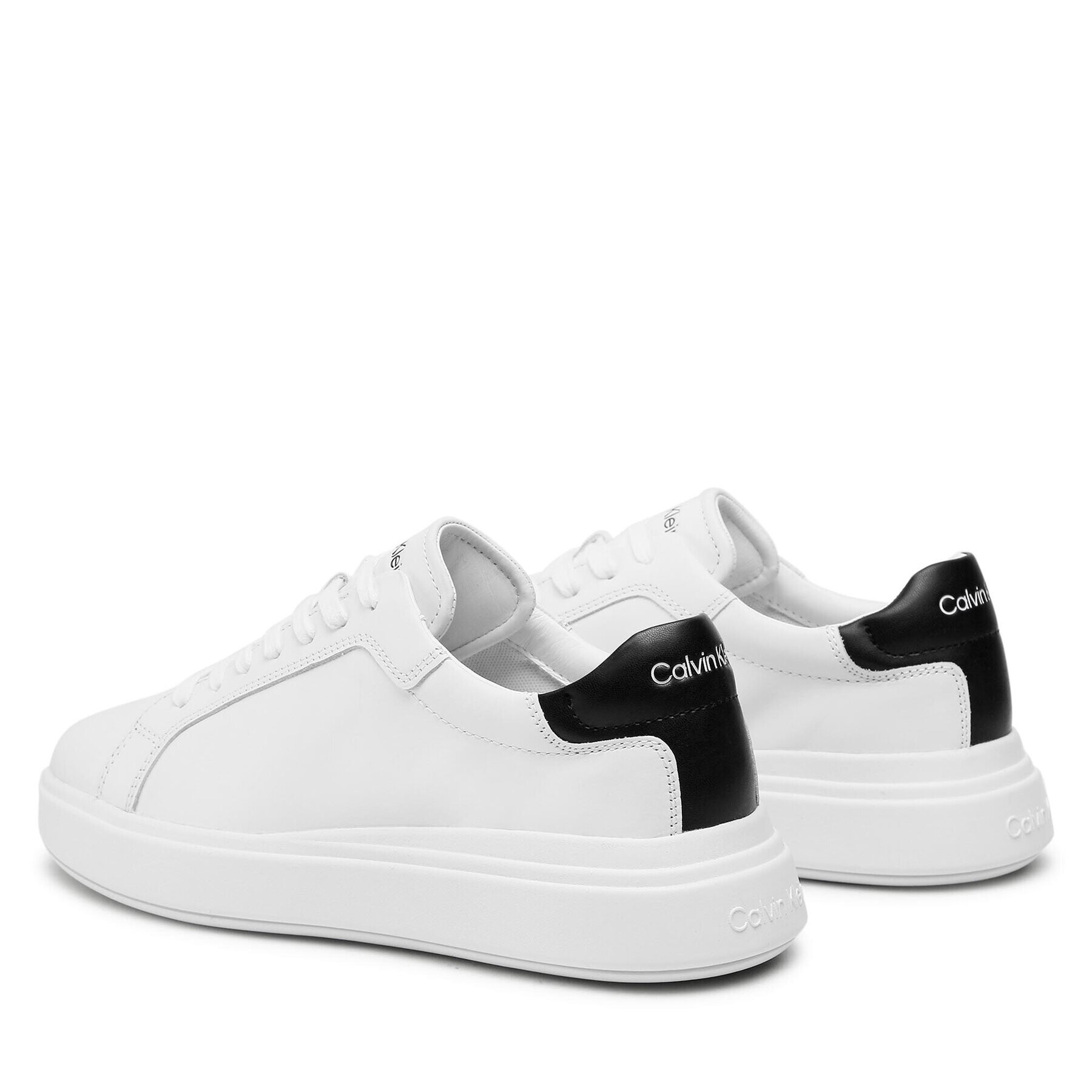 Calvin Klein Sneakers Low Top Lace Up HM0HM00292 Alb - Pled.ro