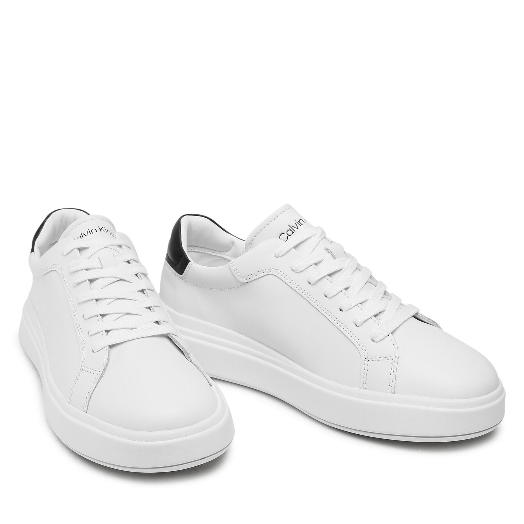 Calvin Klein Sneakers Low Top Lace Up HM0HM00292 Alb - Pled.ro