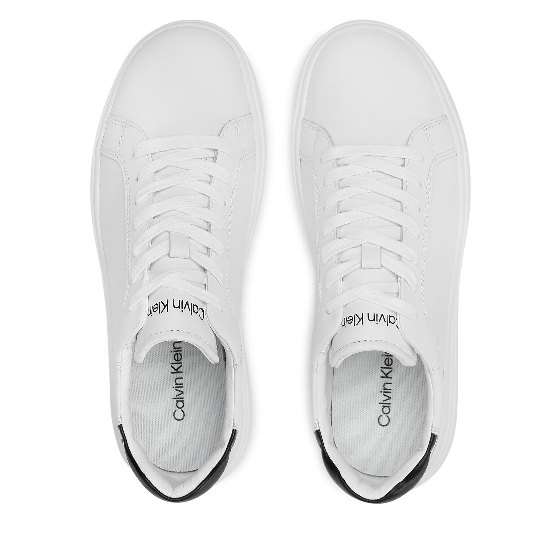 Calvin Klein Sneakers Low Top Lace Up HM0HM00292 Alb - Pled.ro