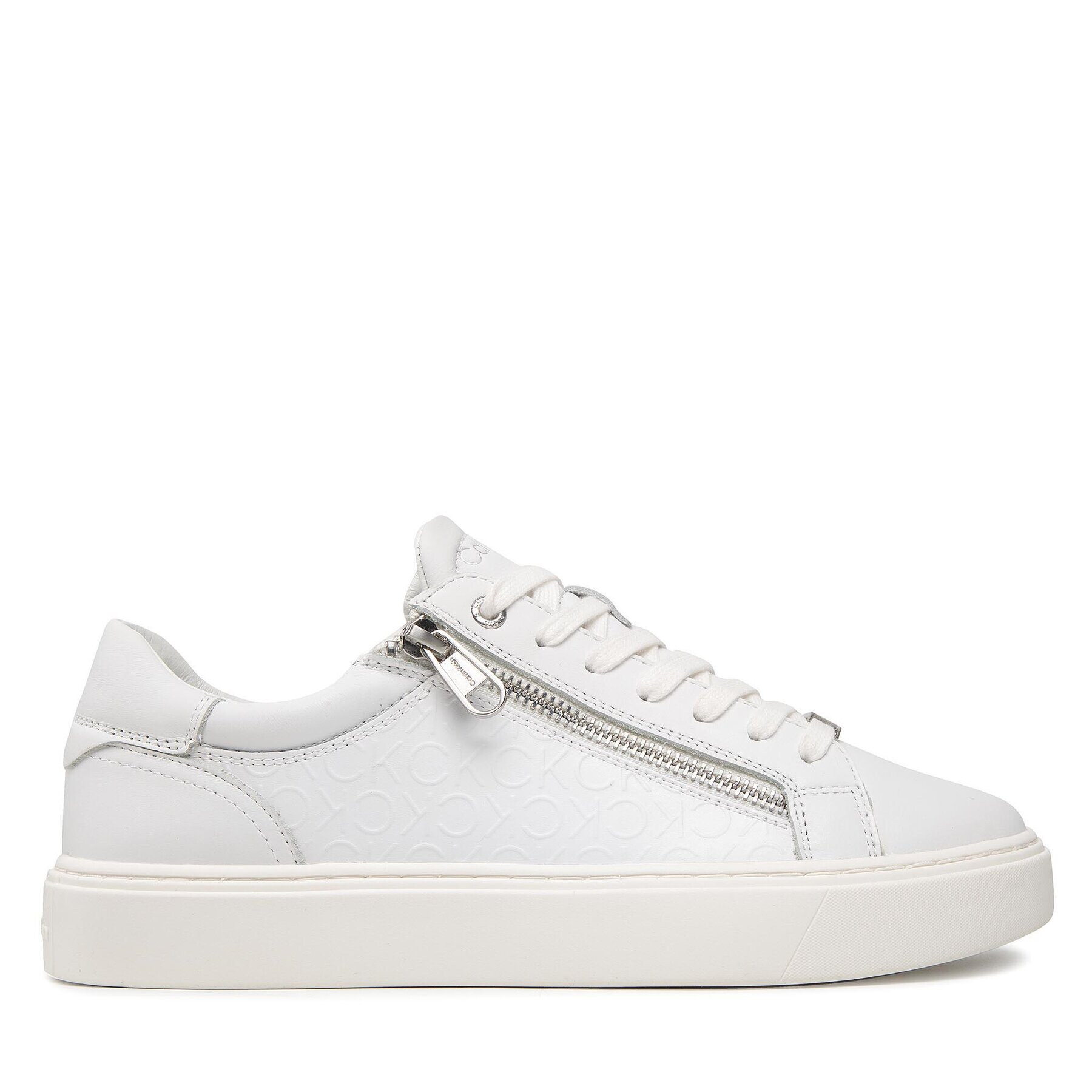 Calvin Klein Sneakers Low Top Lace Up HM0HM00813 Alb - Pled.ro