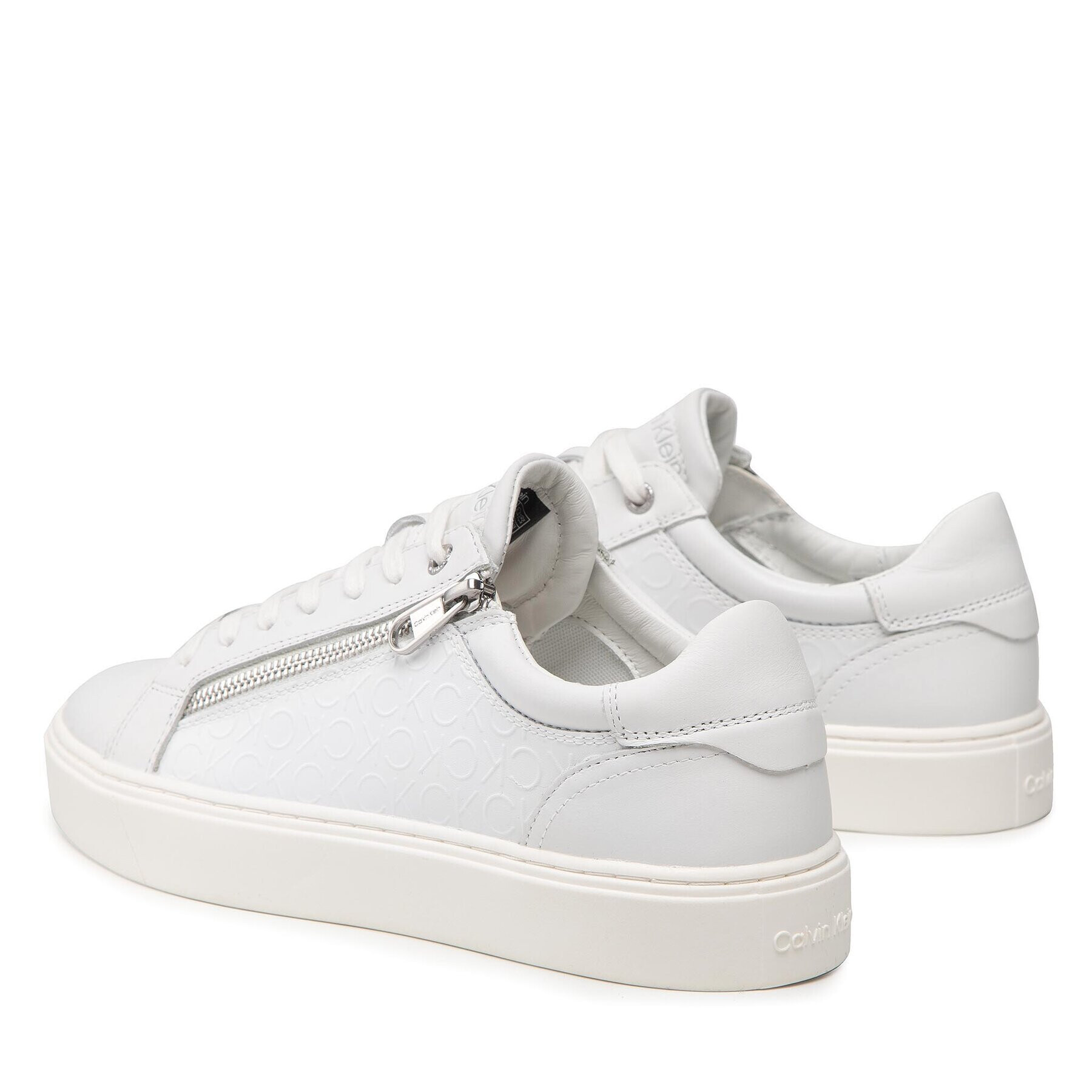 Calvin Klein Sneakers Low Top Lace Up HM0HM00813 Alb - Pled.ro