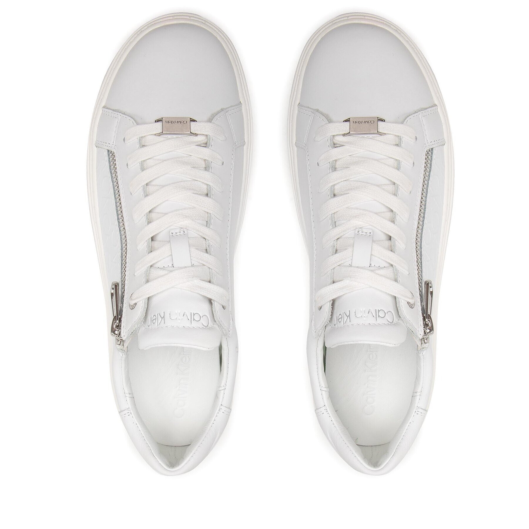 Calvin Klein Sneakers Low Top Lace Up HM0HM00813 Alb - Pled.ro