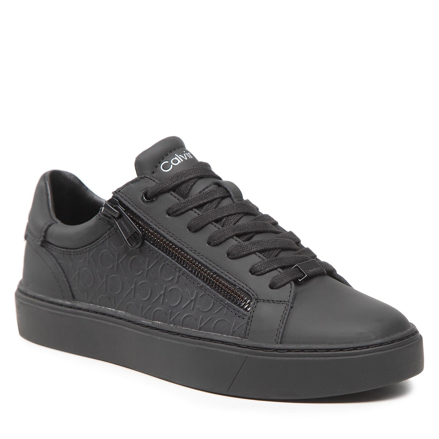 Calvin Klein Sneakers Low Top Lace Up HM0HM00813 Negru - Pled.ro