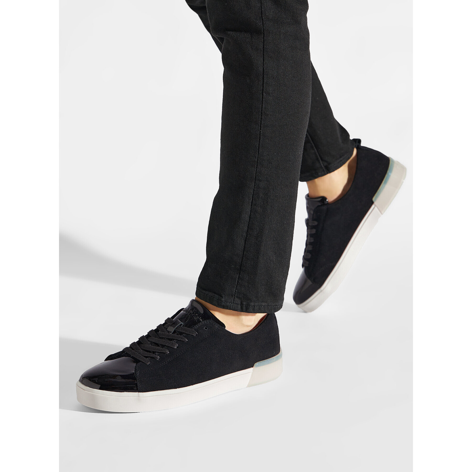 Calvin Klein Sneakers Low Top Lace Up HM0HM00826 Negru - Pled.ro