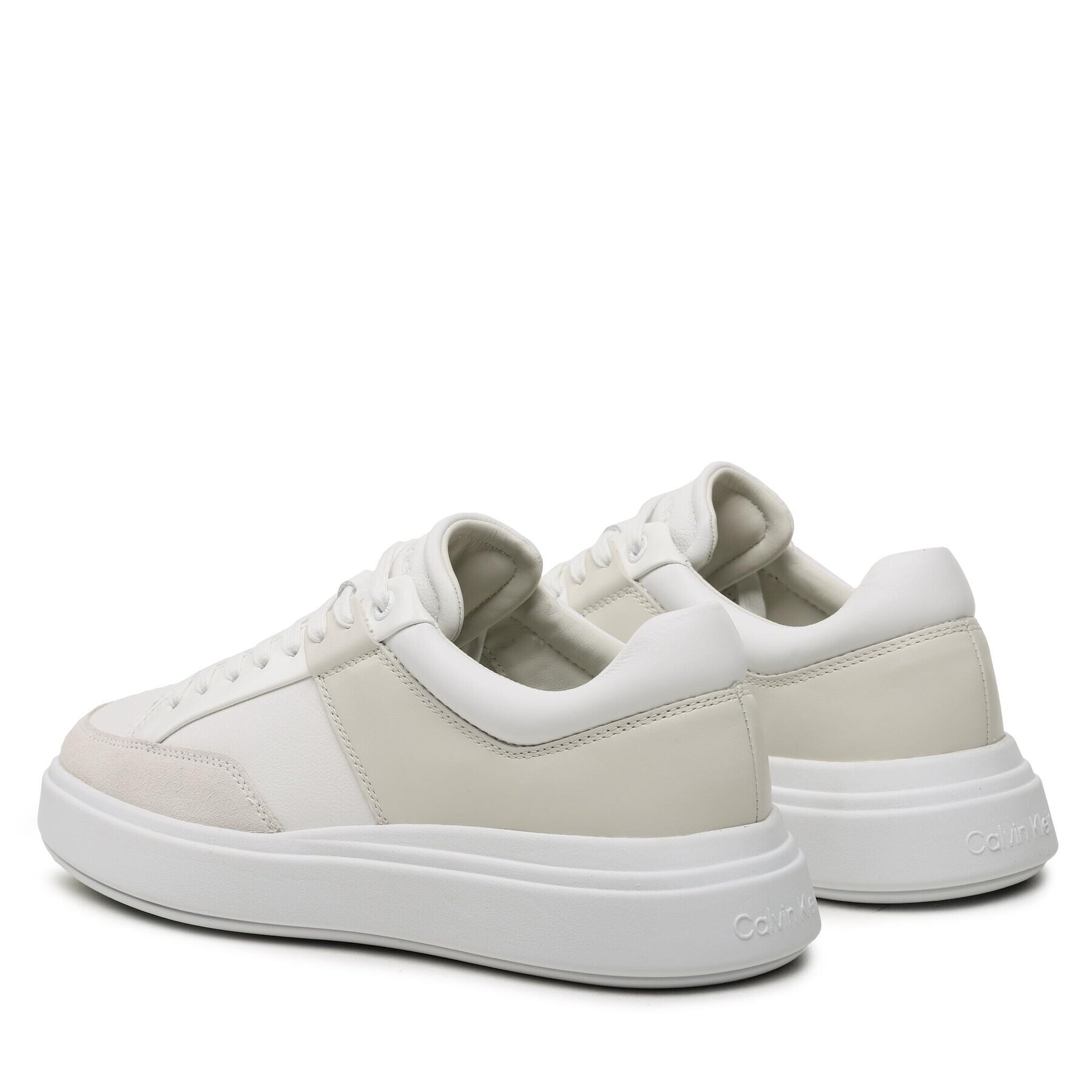 Calvin Klein Sneakers Low Top Lace Up HM0HM01047 Alb - Pled.ro