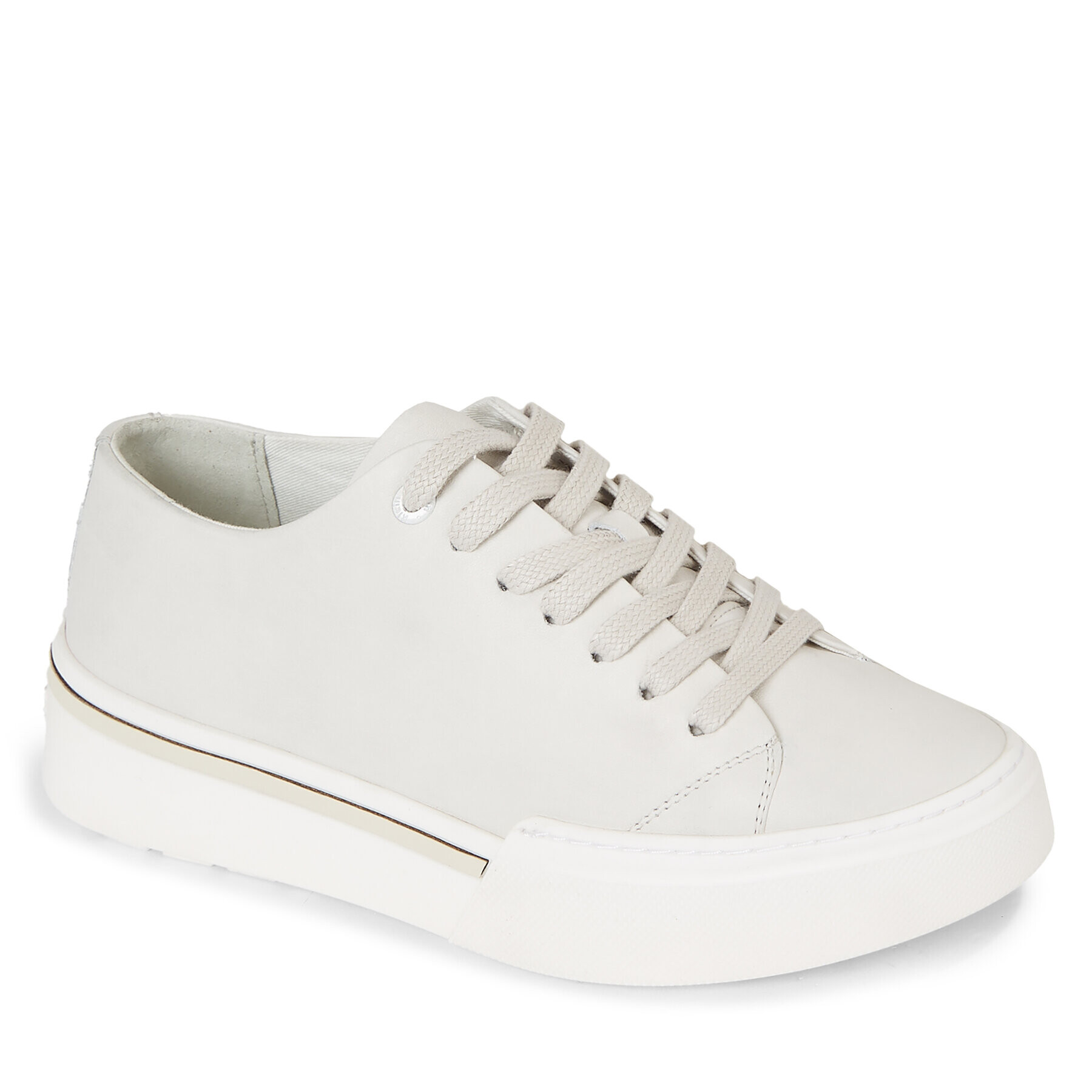 Calvin Klein Sneakers Low Top Lace Up HM0HM01177 Alb - Pled.ro