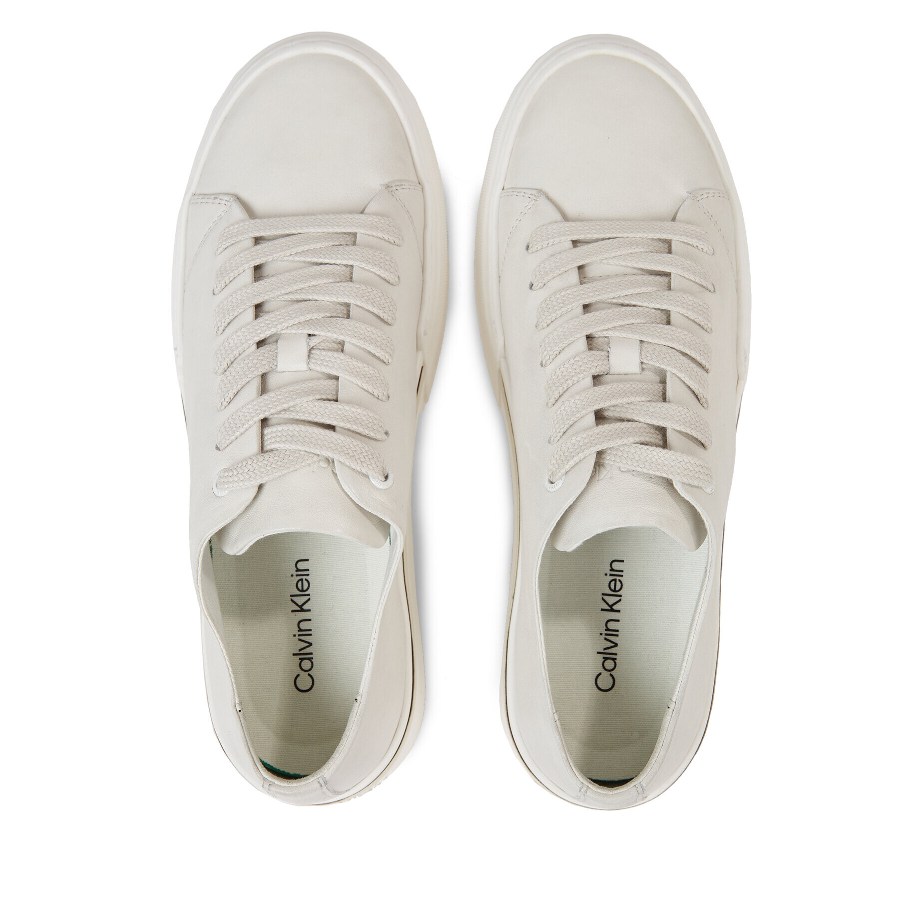 Calvin Klein Sneakers Low Top Lace Up HM0HM01177 Alb - Pled.ro