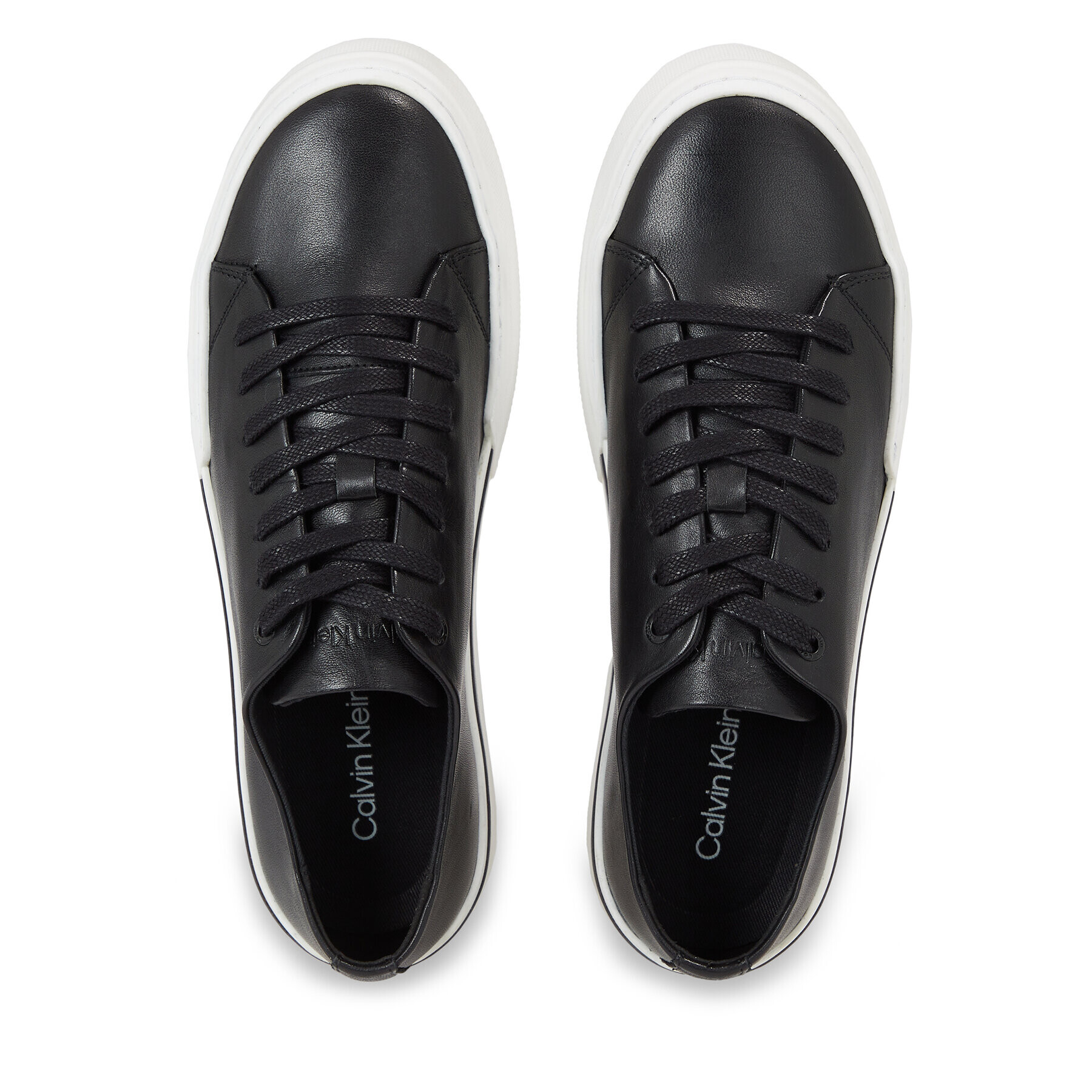 Calvin Klein Sneakers Low Top Lace Up HM0HM01177 Negru - Pled.ro