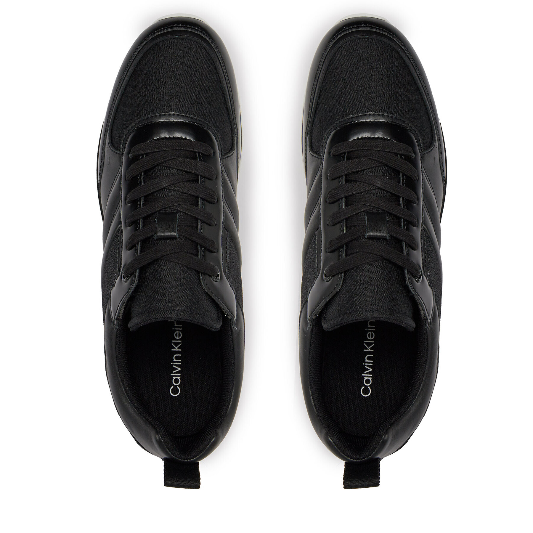 Calvin Klein Sneakers Low Top Lace Up Jaq Mono HM0HM01343 Negru - Pled.ro