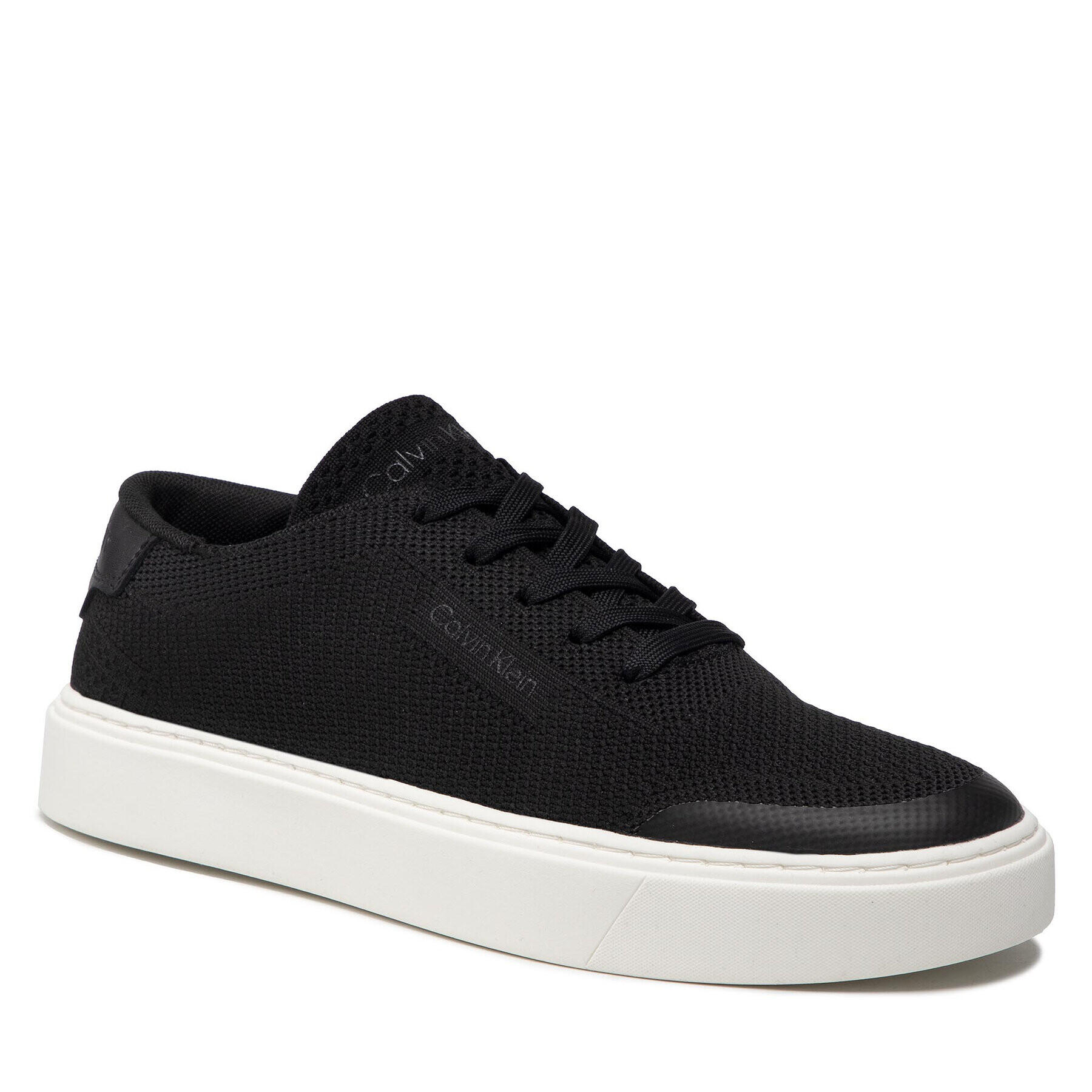 Calvin Klein Sneakers Low Top Lace Up Knit HM0HM00350 Negru - Pled.ro