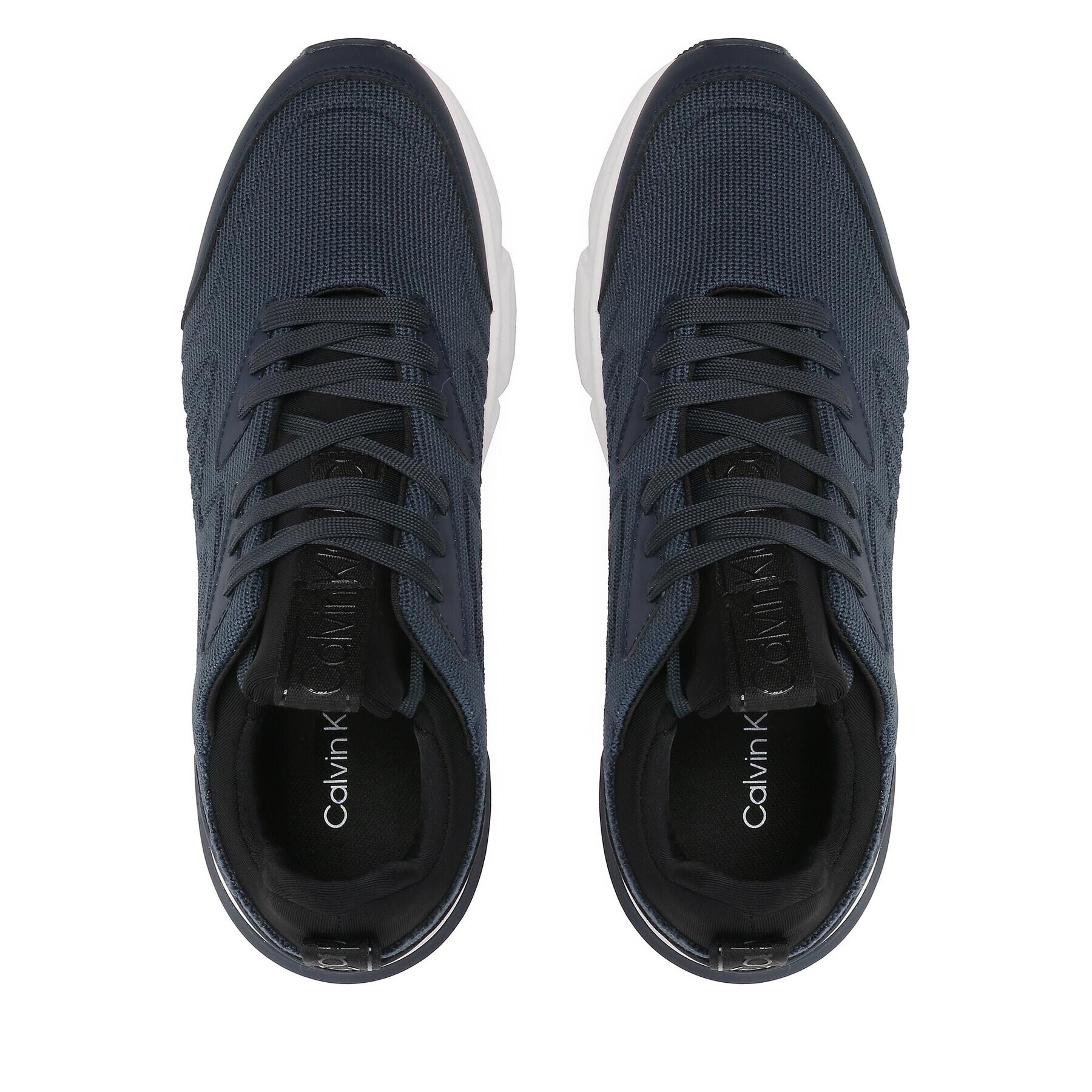 Calvin Klein Sneakers Low Top Lace Up Knit HM0HM00647 Bleumarin - Pled.ro