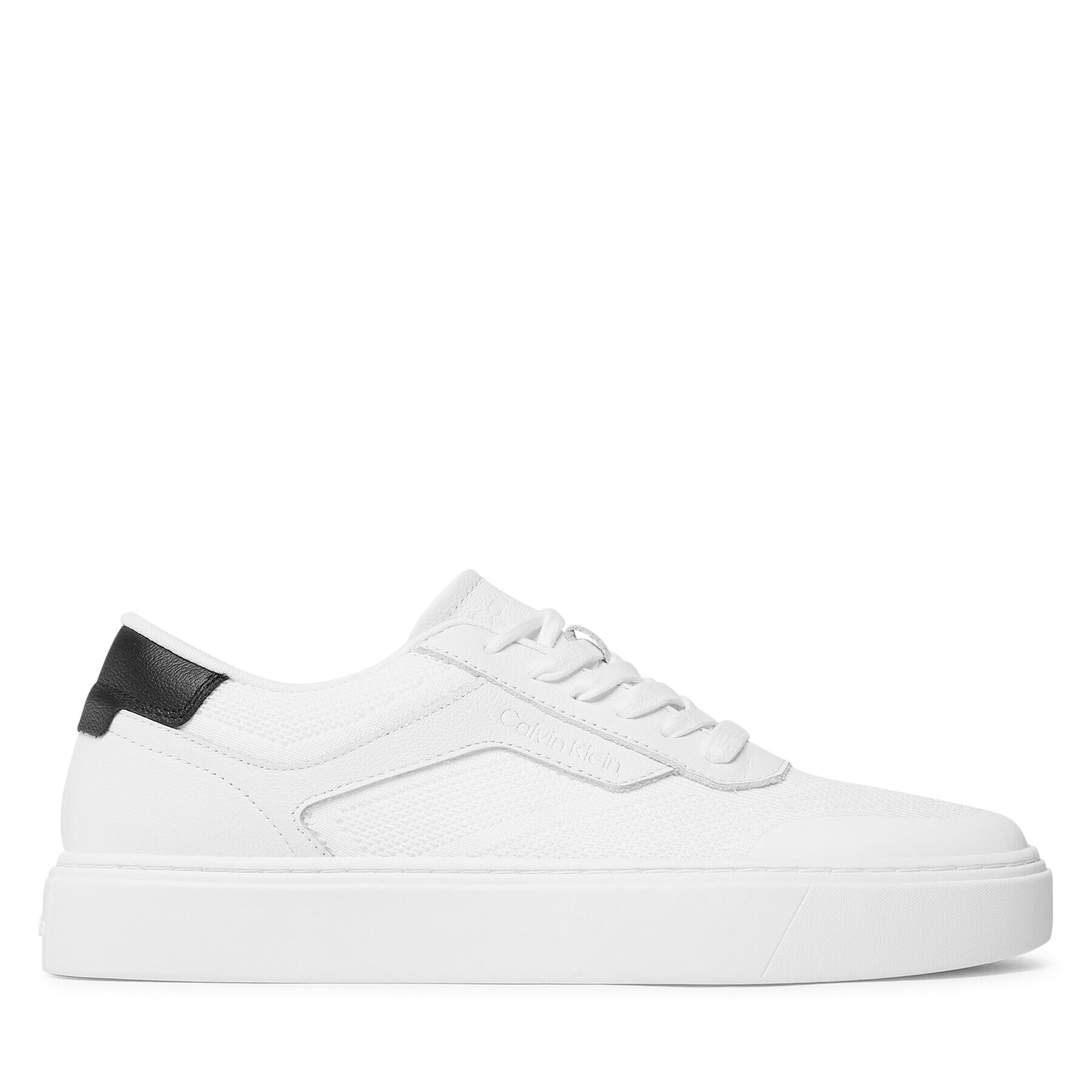 Calvin Klein Sneakers Low Top Lace Up Knit HM0HM00922 Alb - Pled.ro