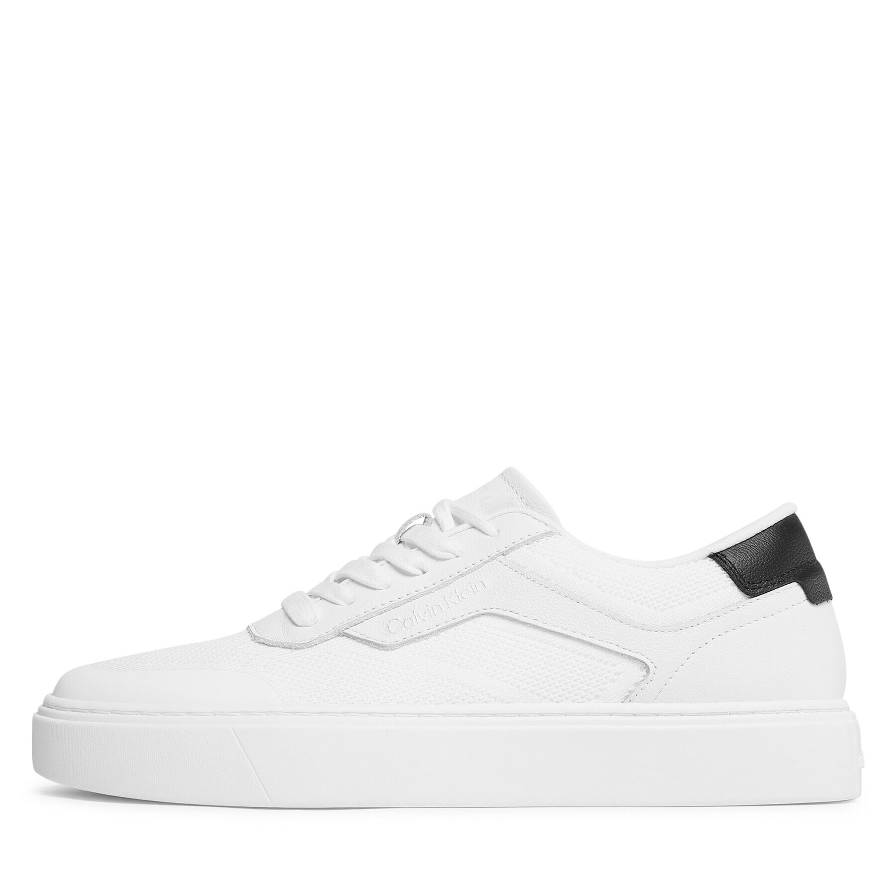 Calvin Klein Sneakers Low Top Lace Up Knit HM0HM00922 Alb - Pled.ro