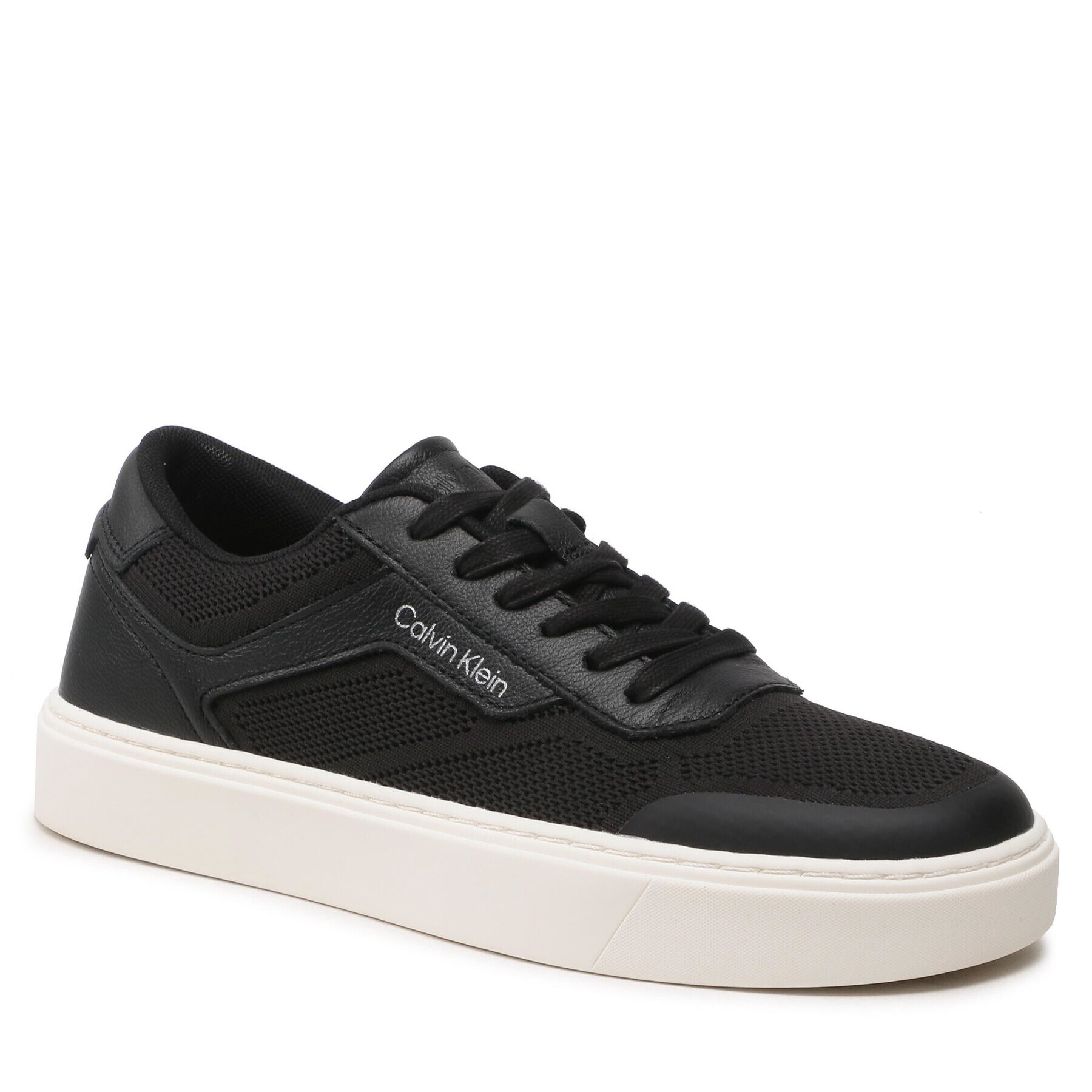 Calvin Klein Sneakers Low Top Lace Up Knit HM0HM00922 Negru - Pled.ro