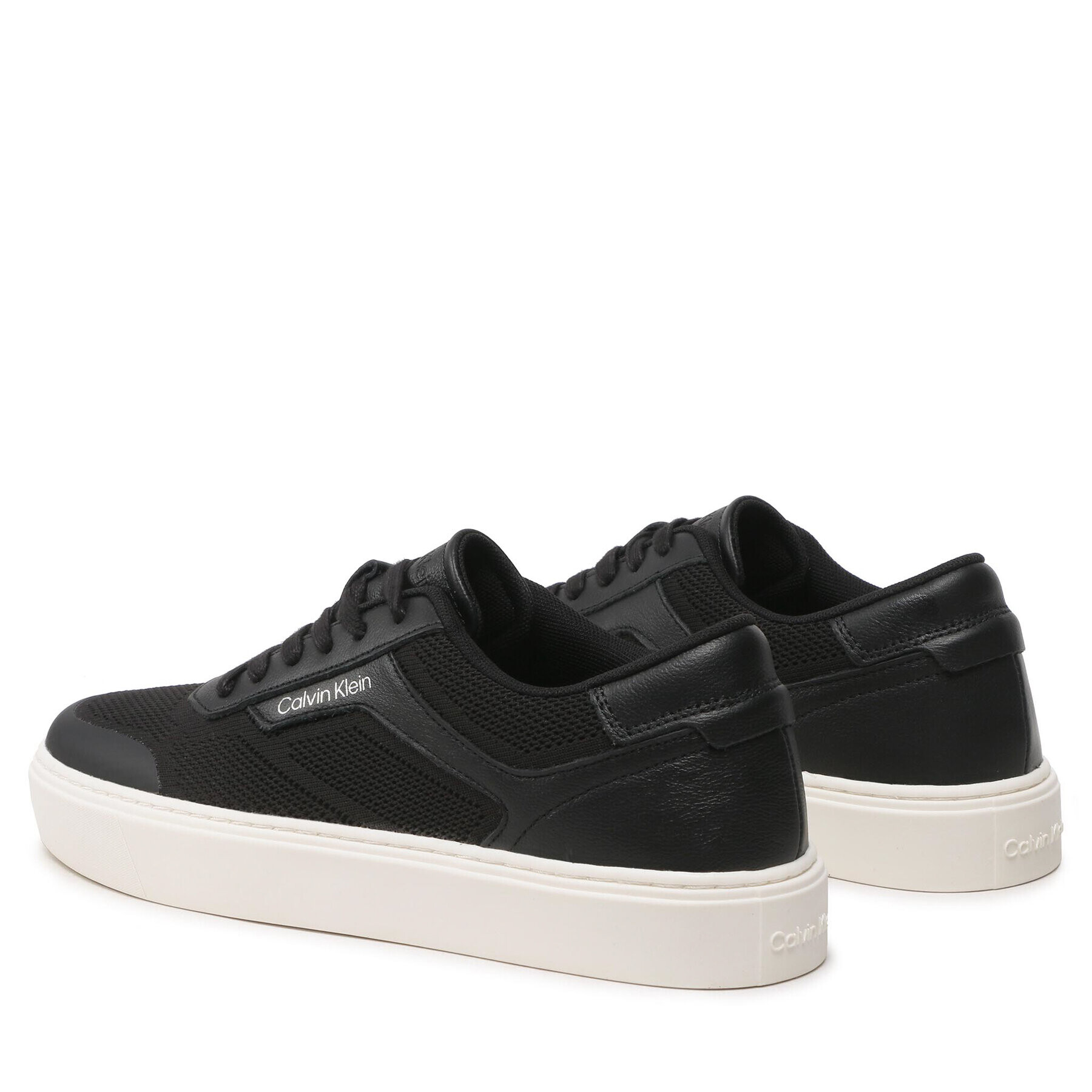 Calvin Klein Sneakers Low Top Lace Up Knit HM0HM00922 Negru - Pled.ro