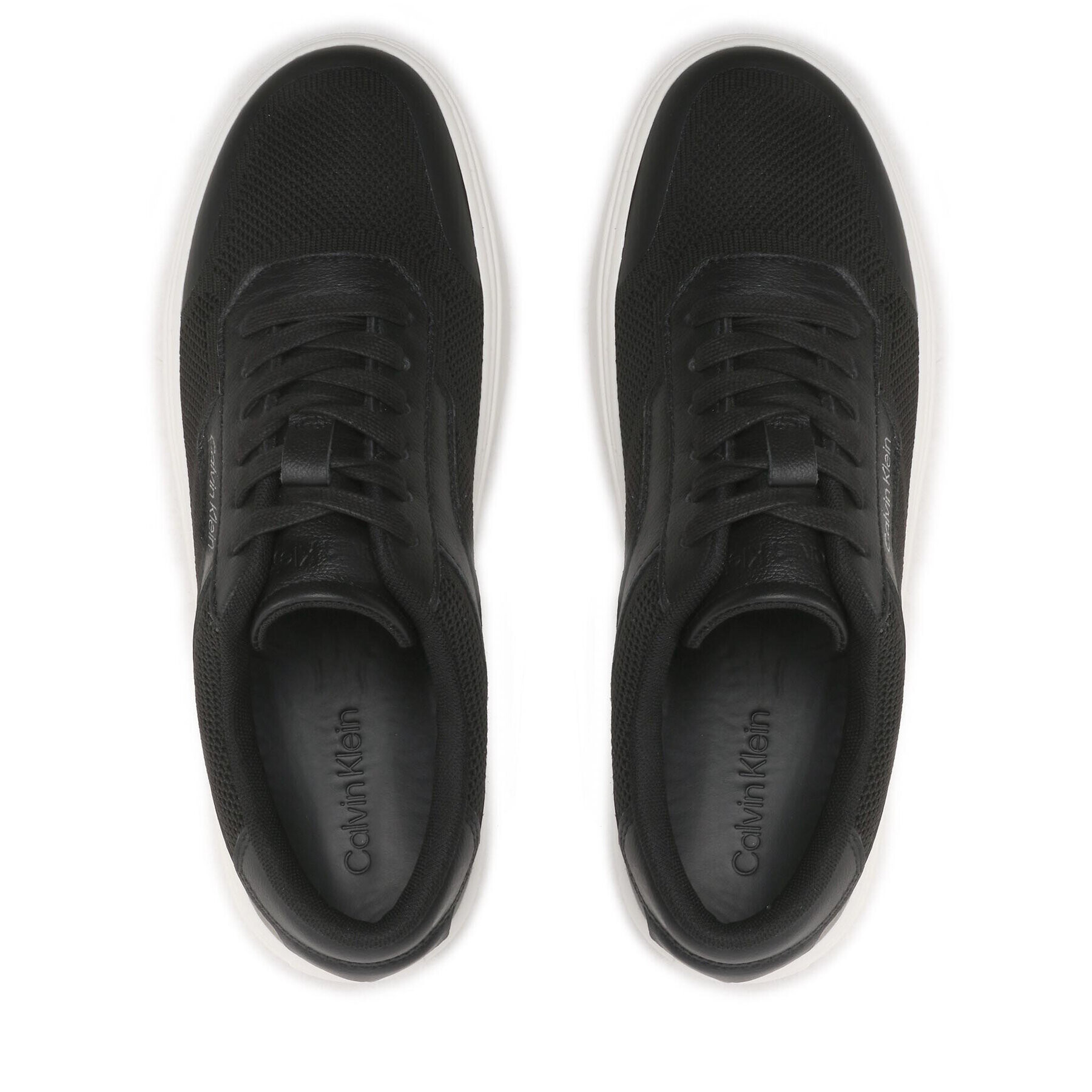 Calvin Klein Sneakers Low Top Lace Up Knit HM0HM00922 Negru - Pled.ro