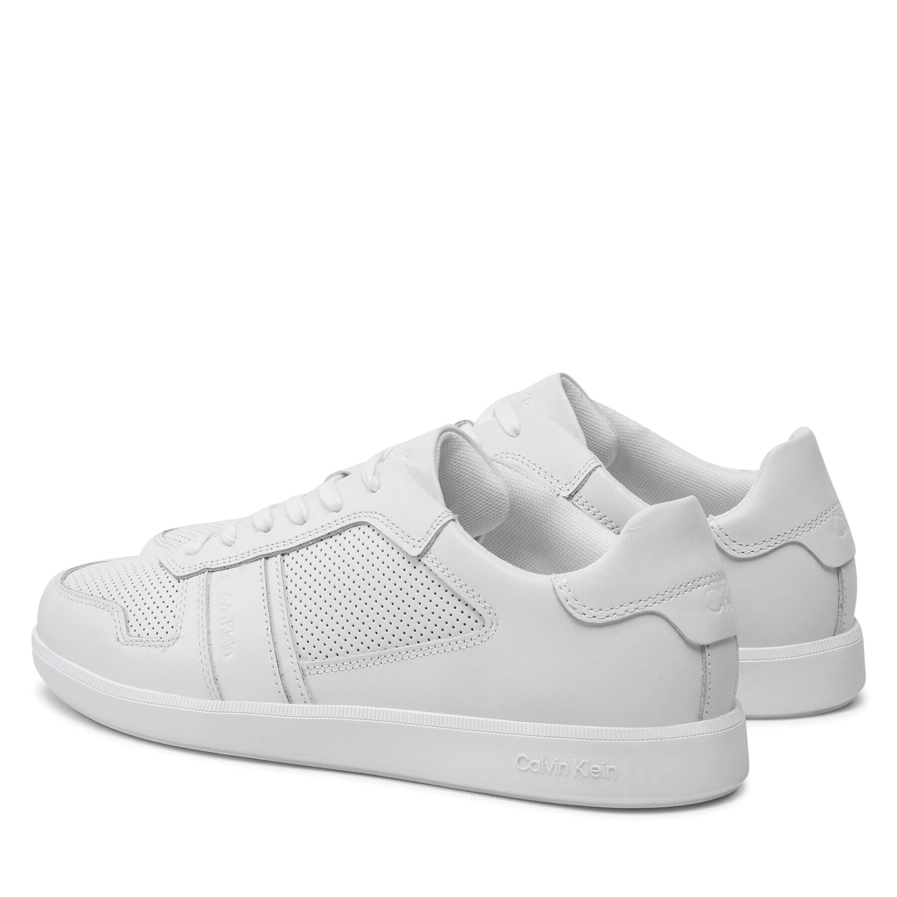 Calvin Klein Sneakers Low Top Lace Up Lth HM0HM00471 Alb - Pled.ro