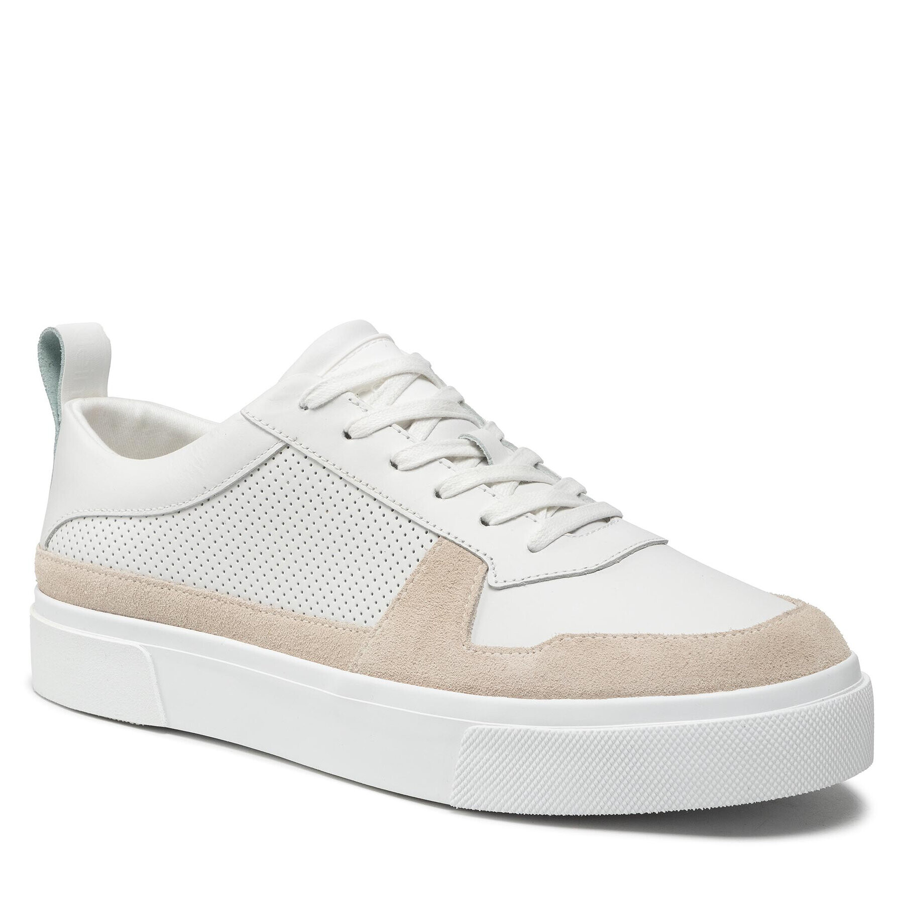 Calvin Klein Sneakers Low Top Lace Up Lth HM0HM00495 Alb - Pled.ro