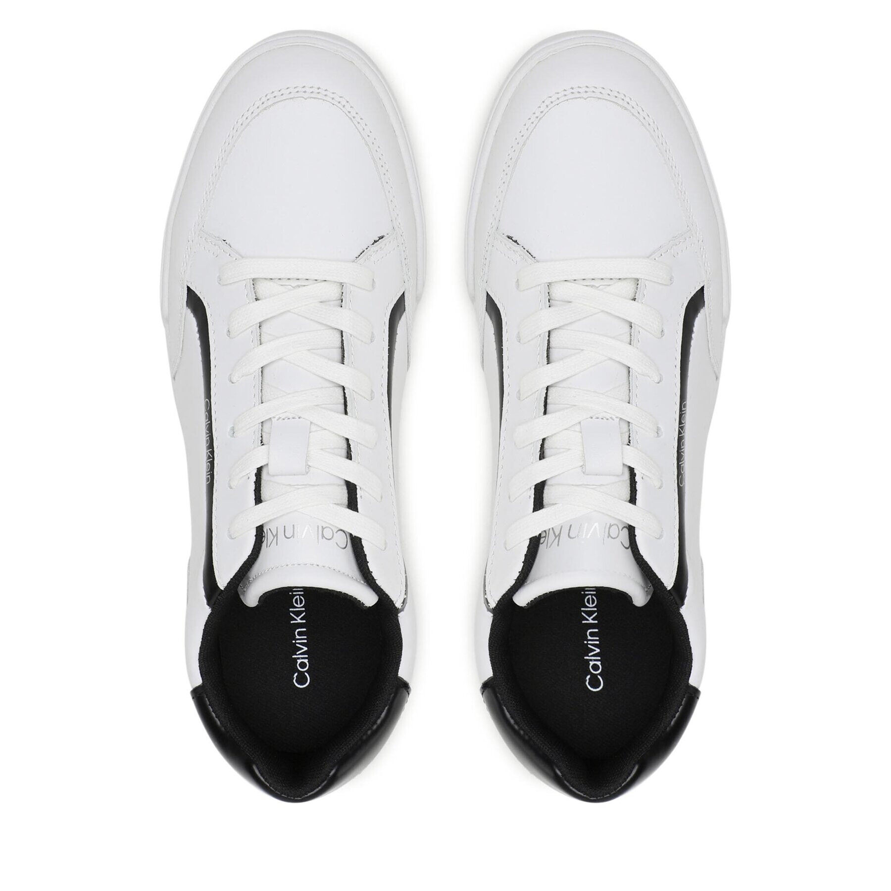 Calvin Klein Sneakers Low Top Lace Up Lth HM0HM00821 Alb - Pled.ro