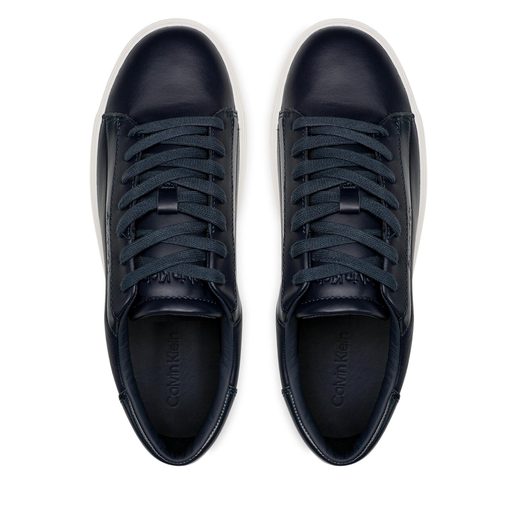 Calvin Klein Sneakers Low Top Lace Up Lth HM0HM00861 Bleumarin - Pled.ro