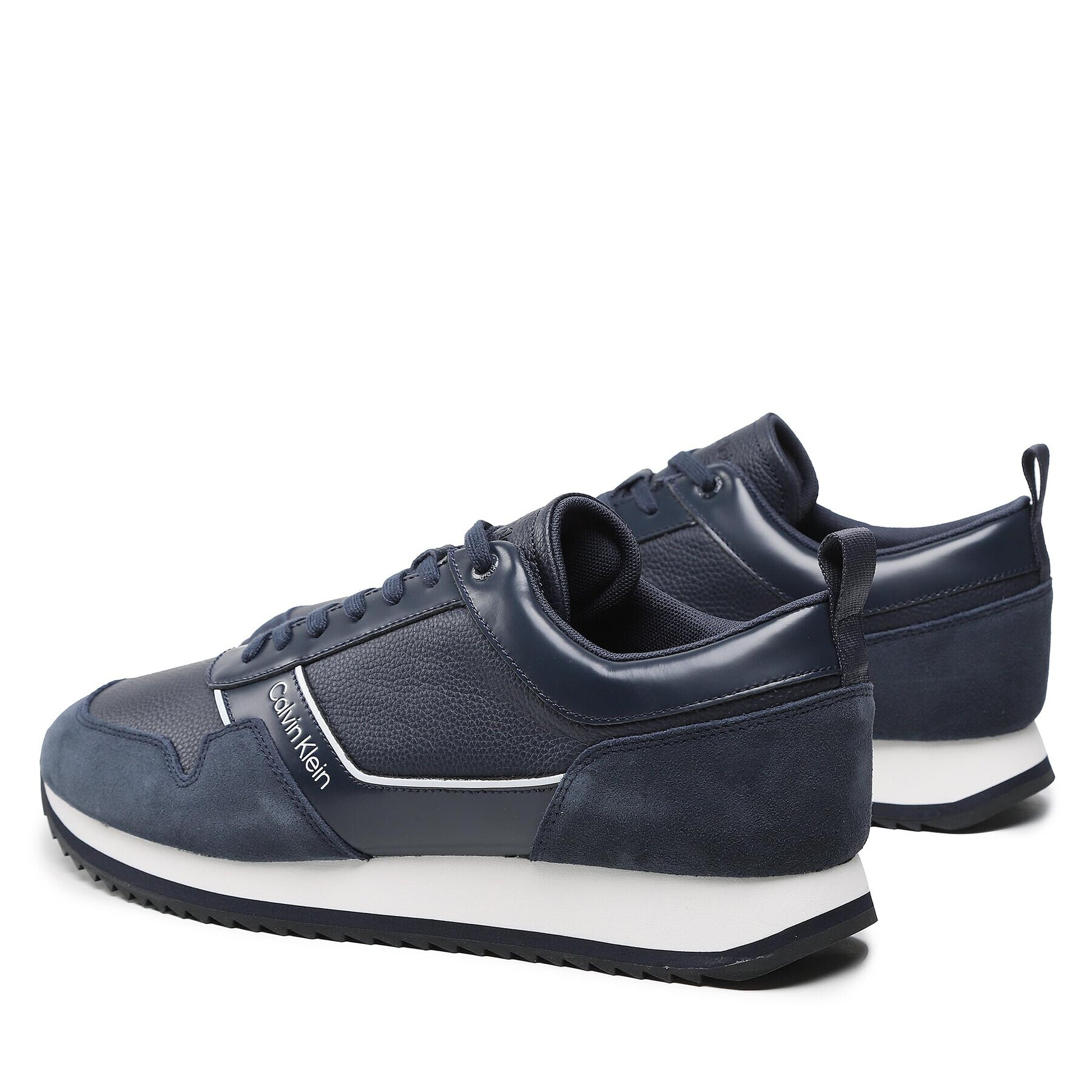 Calvin Klein Sneakers Low Top Lace Up Lth HM0HM01017 Bleumarin - Pled.ro