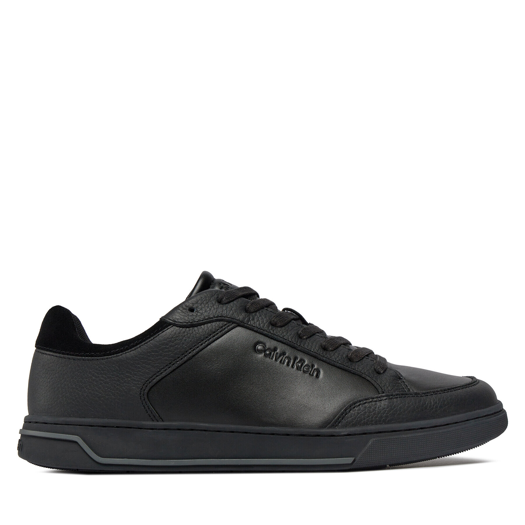 Calvin Klein Sneakers Low Top Lace Up Lth HM0HM01455 Negru - Pled.ro