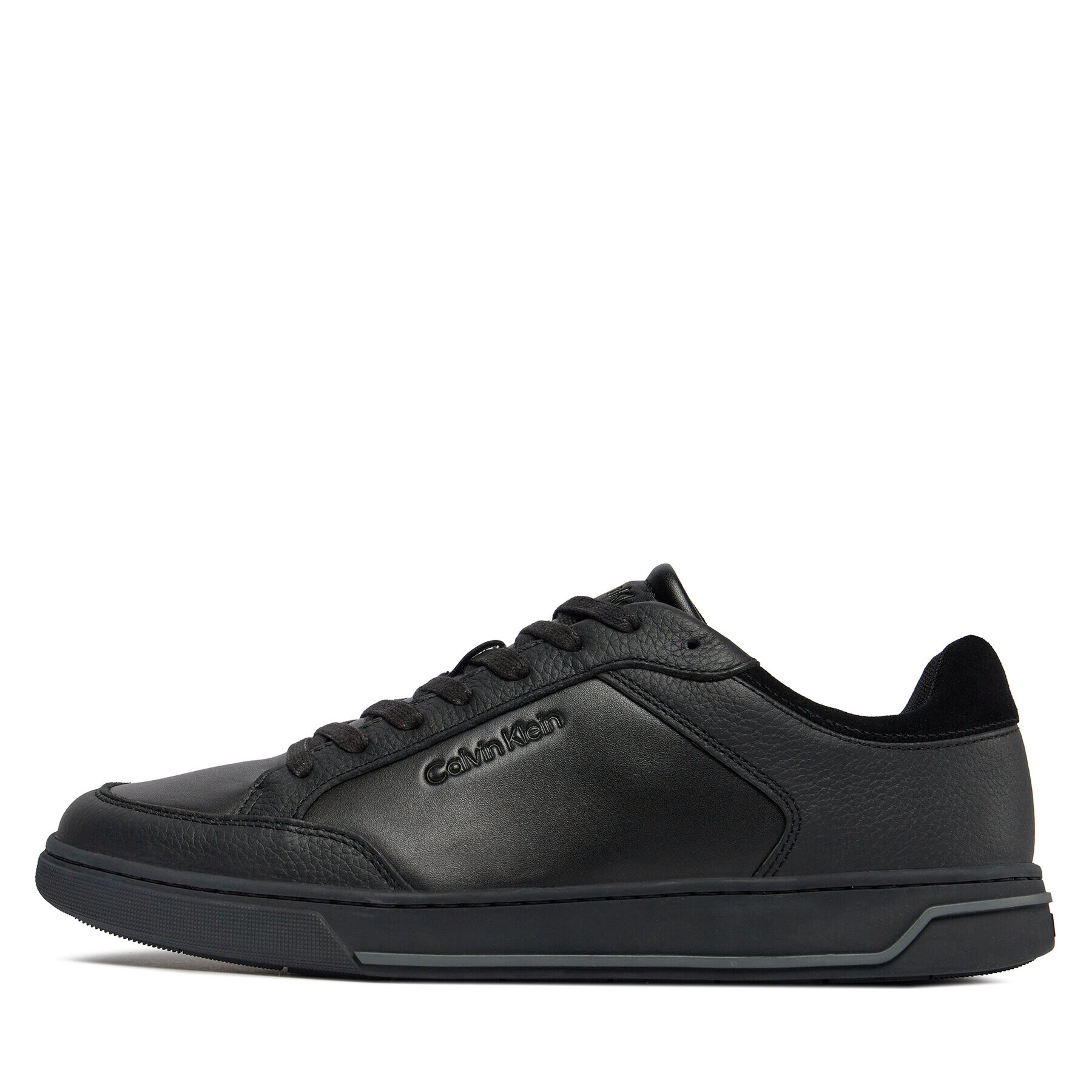 Calvin Klein Sneakers Low Top Lace Up Lth HM0HM01455 Negru - Pled.ro