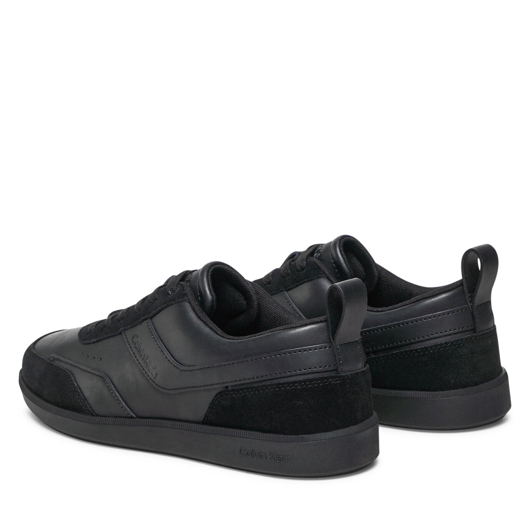 Calvin Klein Sneakers Low Top Lace Up Lth Mix HM0HM00851 Negru - Pled.ro