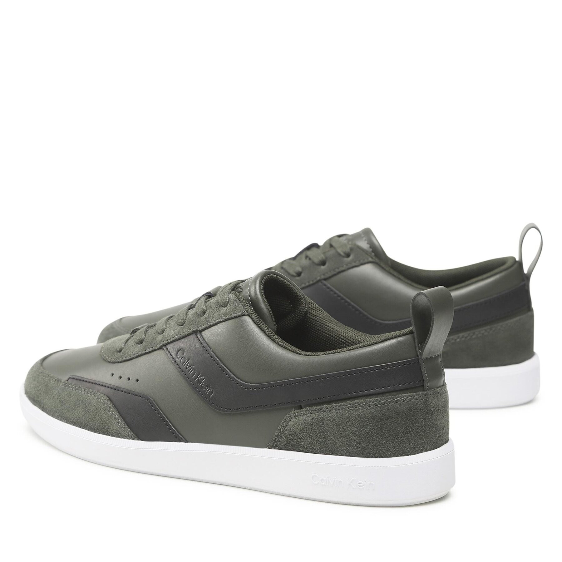 Calvin Klein Sneakers Low Top LAce Up Lth Mix HM0HM00851 Verde - Pled.ro