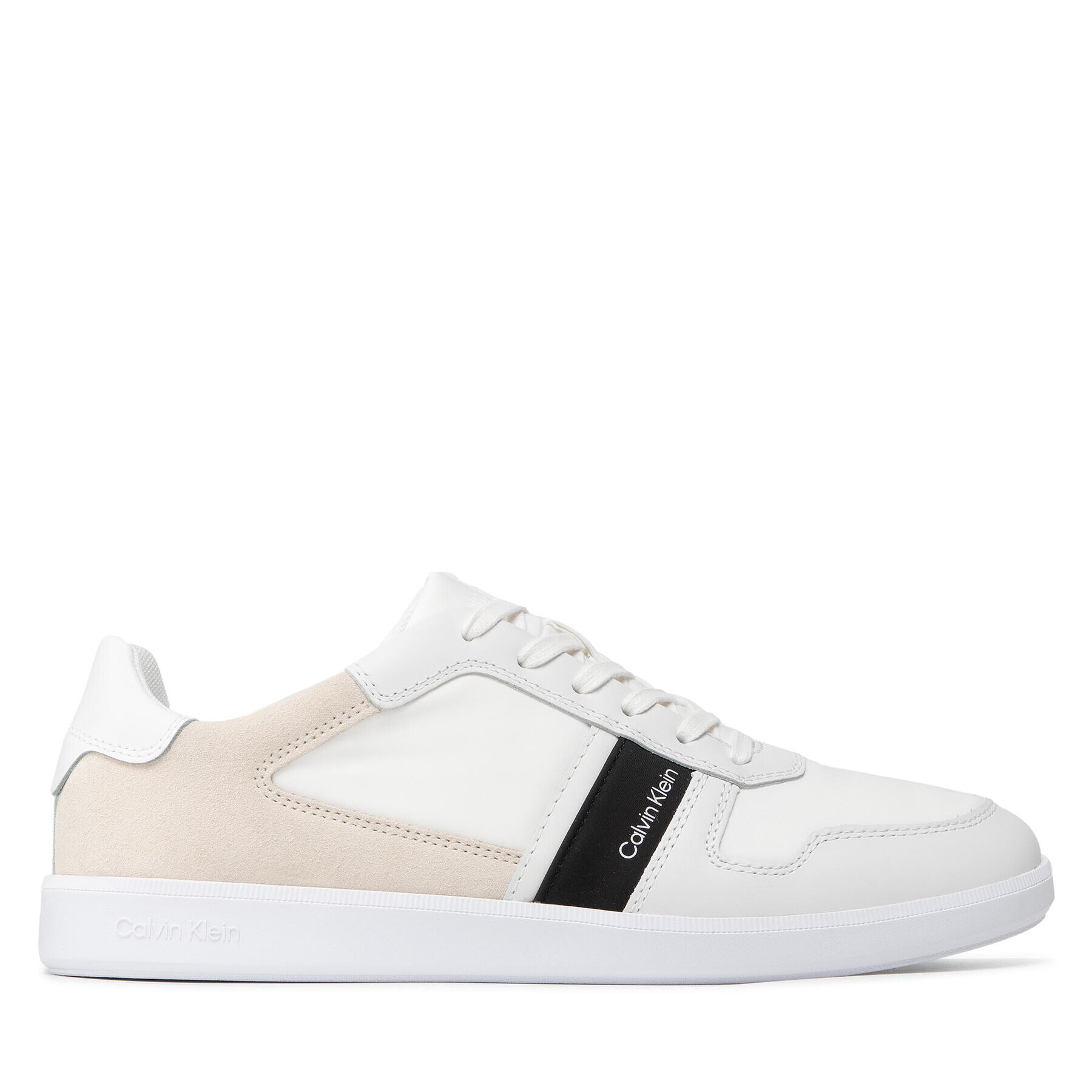 Calvin Klein Sneakers Low Top Lace Up Mix HM0HM00491 Alb - Pled.ro