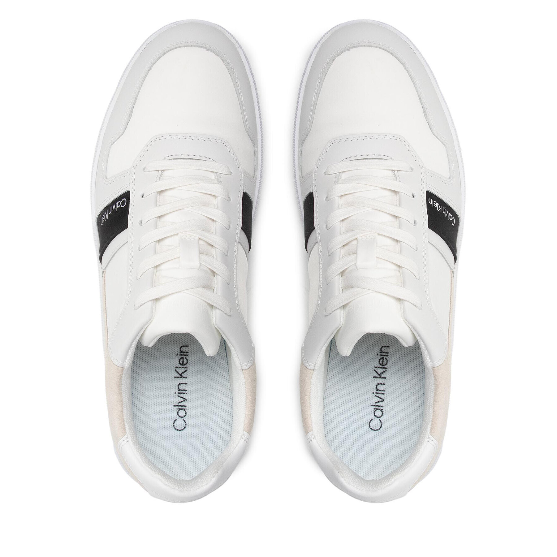 Calvin Klein Sneakers Low Top Lace Up Mix HM0HM00491 Alb - Pled.ro