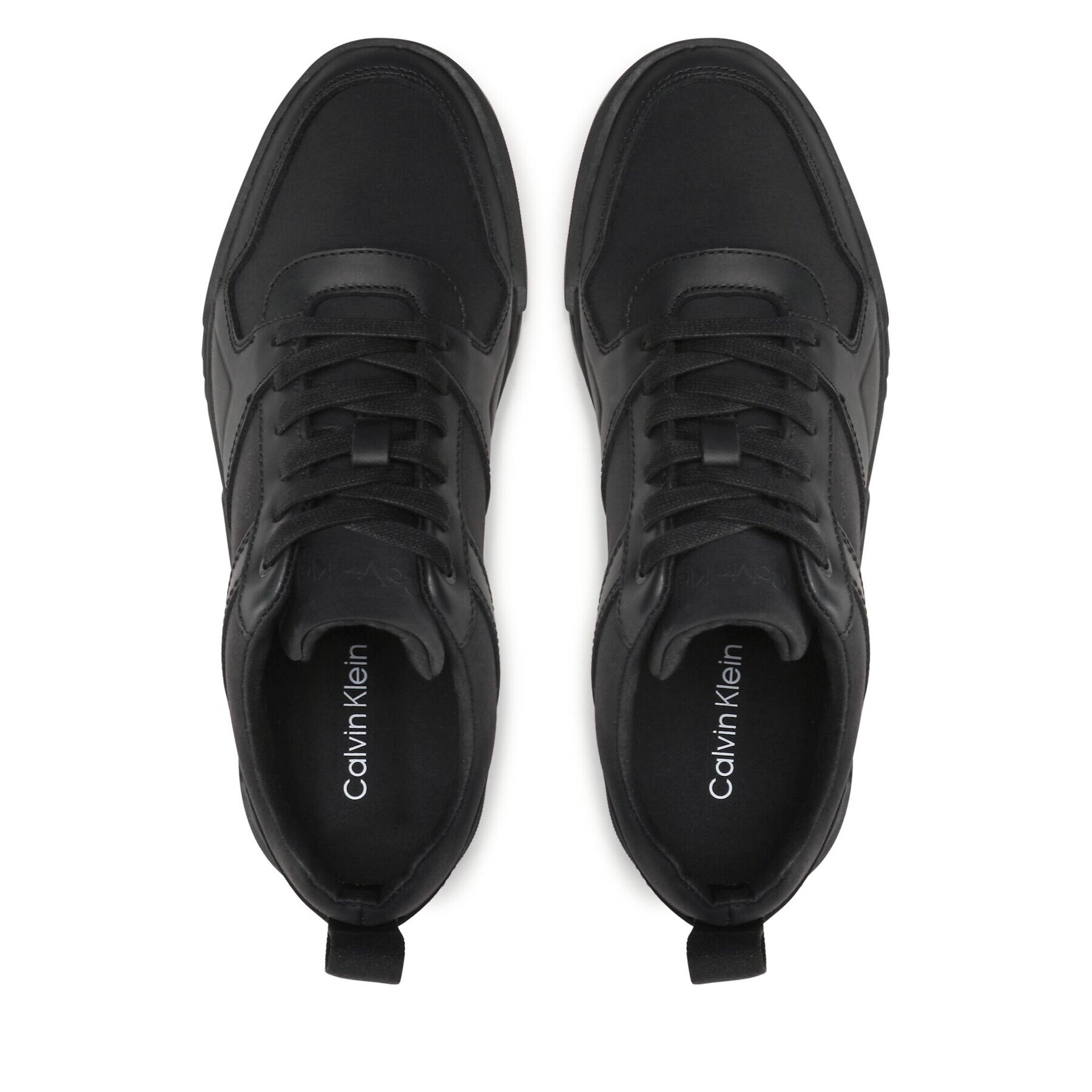 Calvin Klein Sneakers Low Top Lace Up Mix HM0HM00916 Negru - Pled.ro