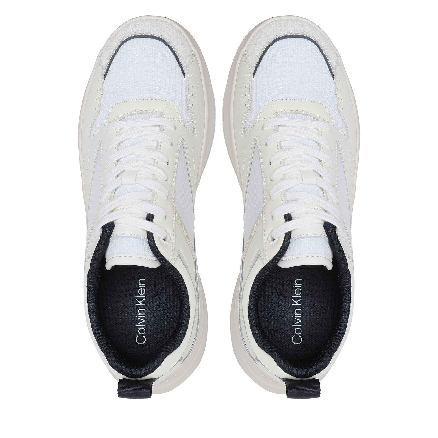 Calvin Klein Sneakers Low Top Lace Up Mix HM0HM01044 Alb - Pled.ro