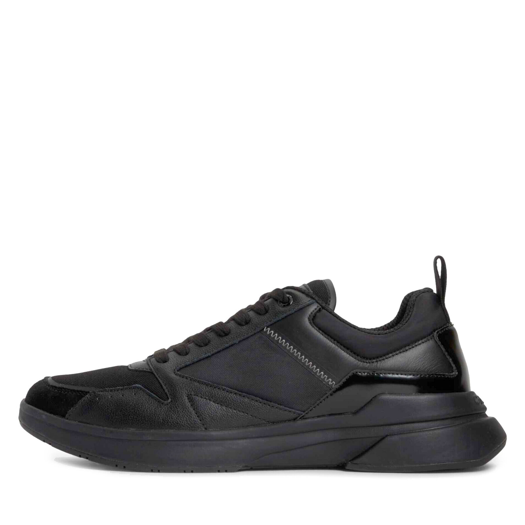 Calvin Klein Sneakers Low Top Lace Up Mix HM0HM01044 Negru - Pled.ro