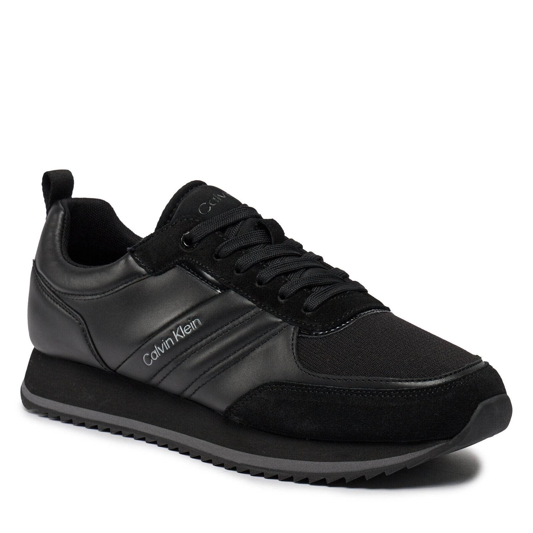 Calvin Klein Sneakers Low Top Lace Up Mix HM0HM01280 Negru - Pled.ro