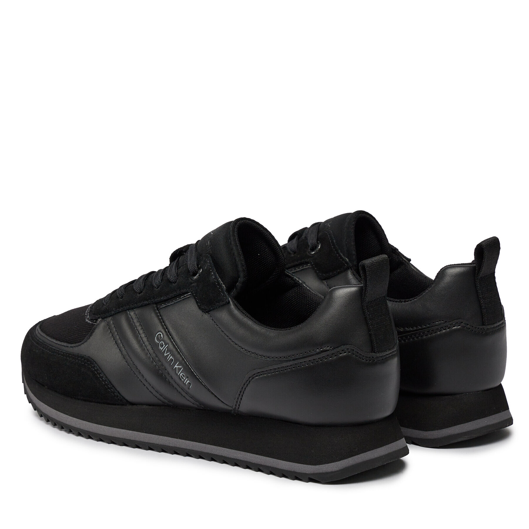 Calvin Klein Sneakers Low Top Lace Up Mix HM0HM01280 Negru - Pled.ro