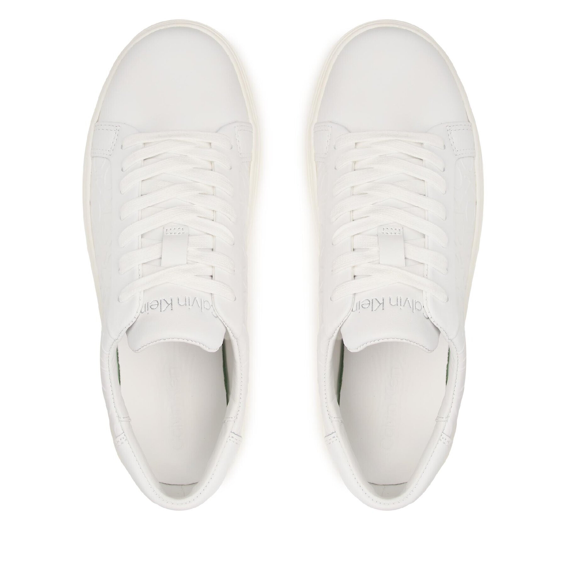 Calvin Klein Sneakers Low Top Lace Up Mono Hf HM0HM01068 Alb - Pled.ro